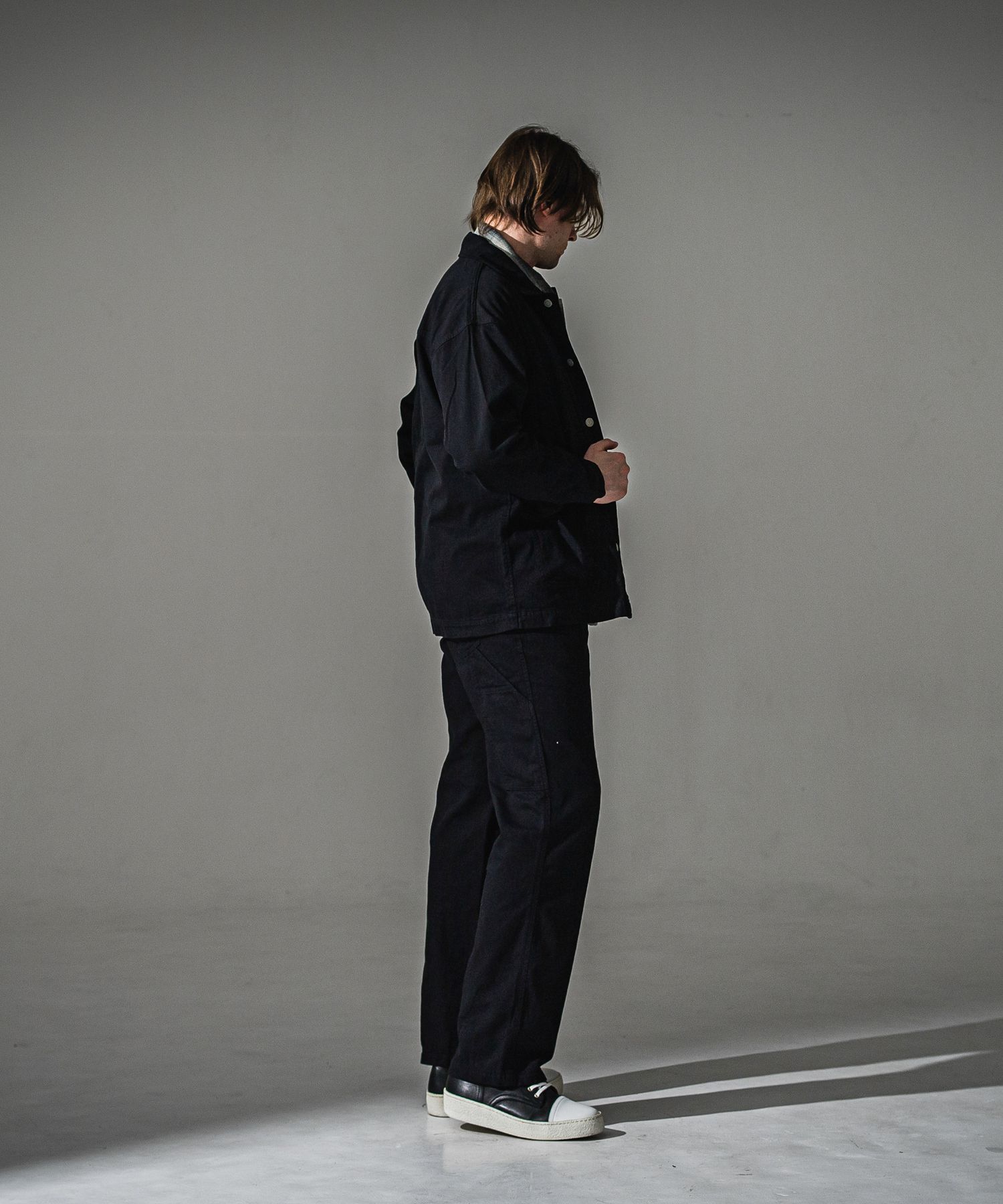 WK PT / RC41-ST-042 / ワンタックワークデニムパンツ / ブラック (8月中旬入荷予定)