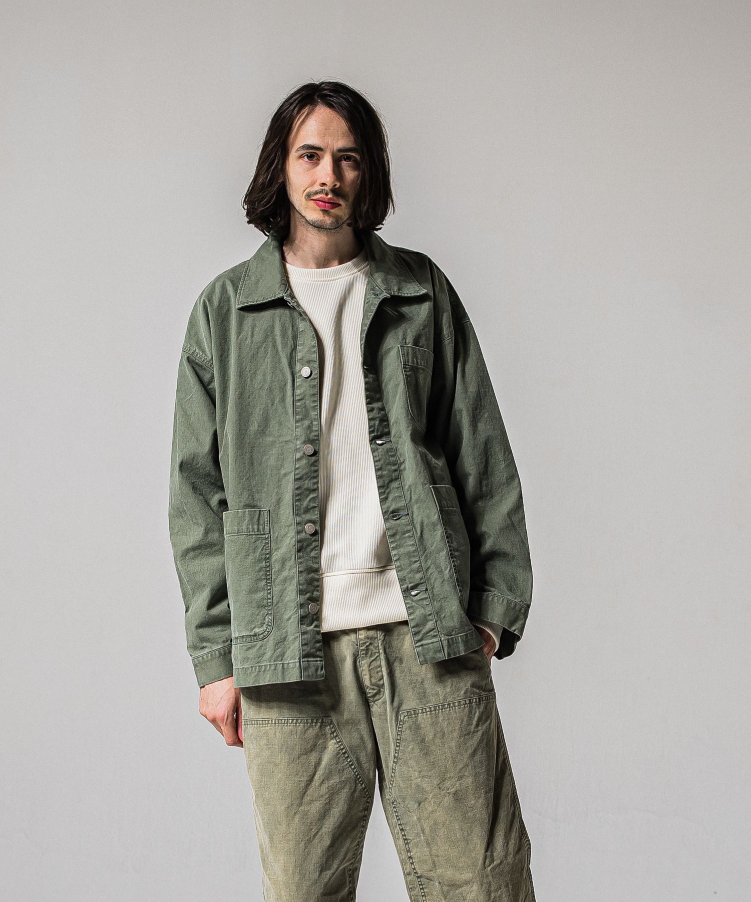 RC CAVER ALL / RC39-JK-004 / デニムカバーオール / ダックカーキ (3月中旬入荷予定)