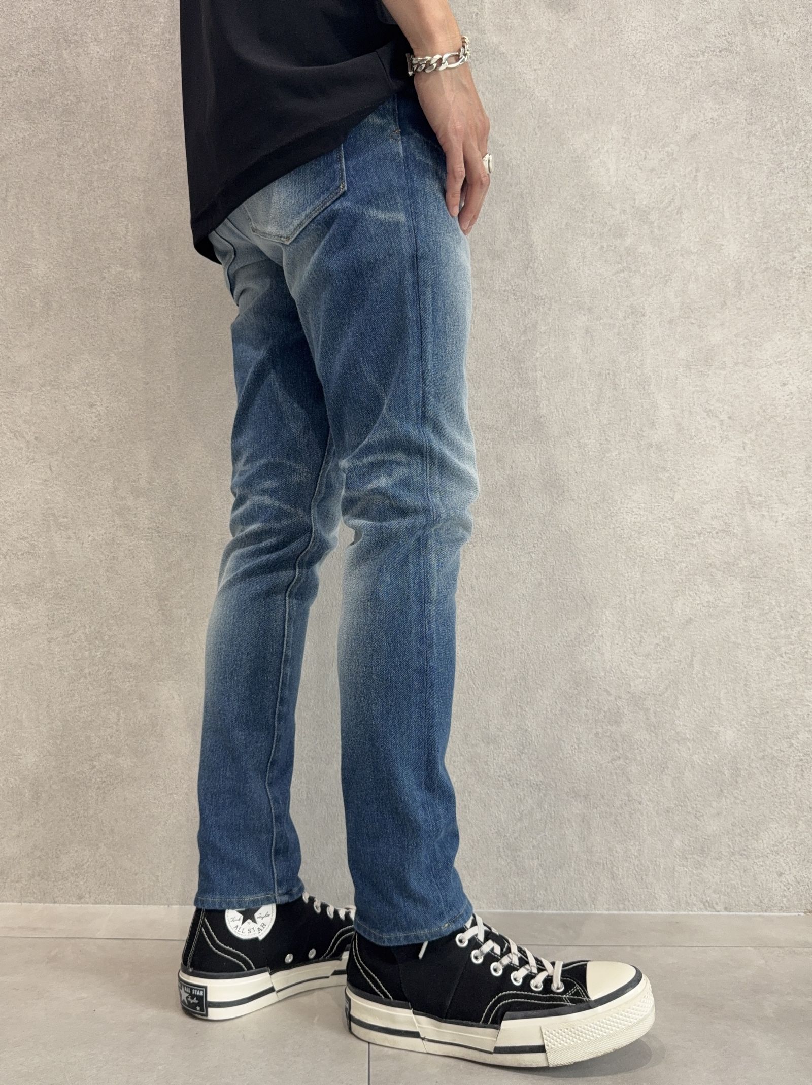 MICK DENIM JERSEY / RC35-ST-020 / デニムジャージテーパードパンツ / インディゴユーズド