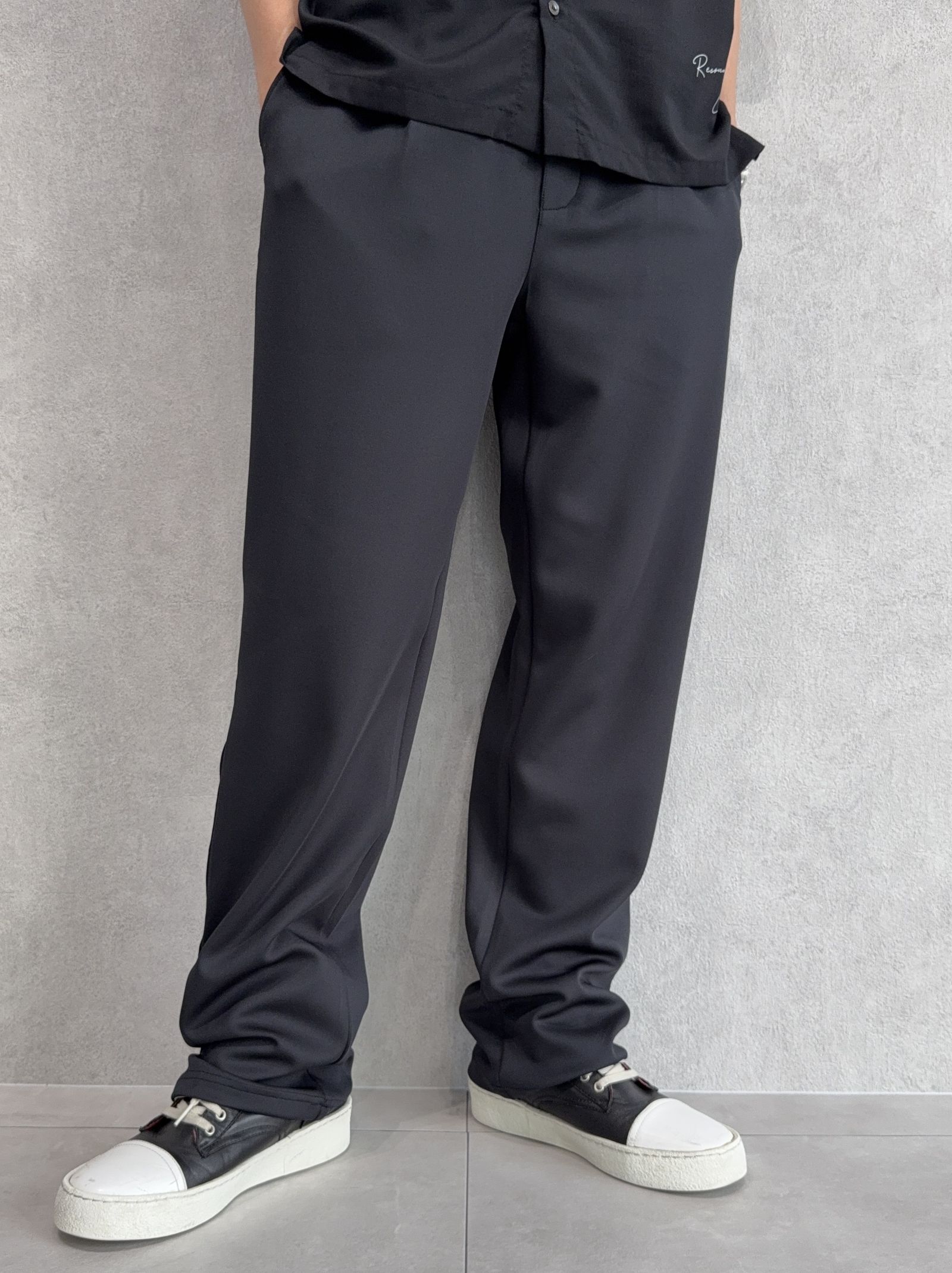 CHRIS EASY WIDE TUCK PANTS / RC37-ST-016WT / ワイドタックパンツ / ブラック