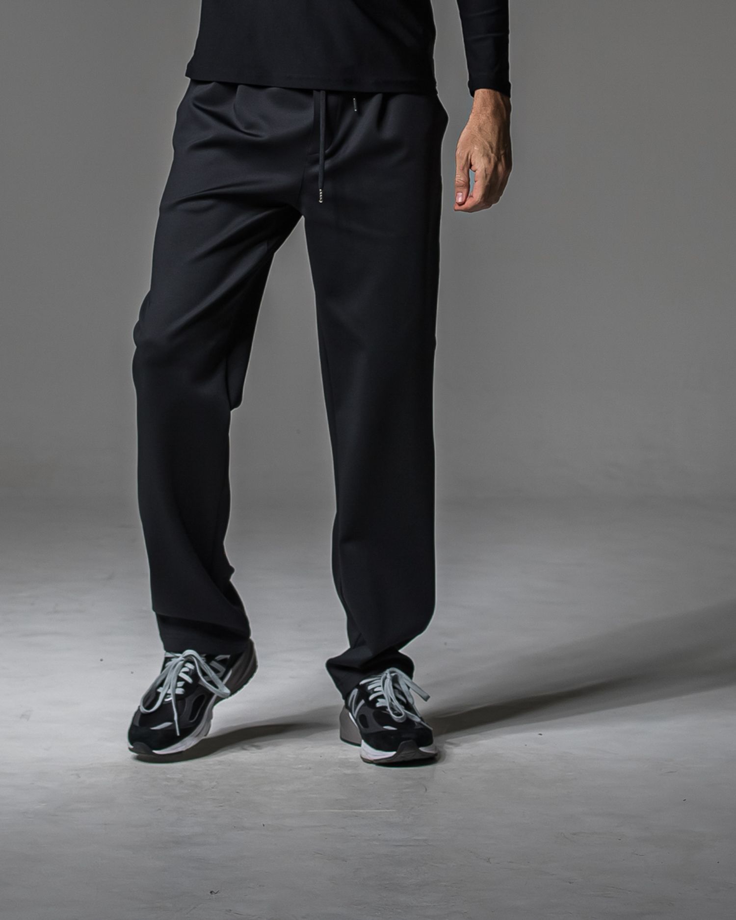 CHRIS EASY WIDE TUCK PANTS / RC37-ST-016WT / ワイドタックパンツ / ブラック