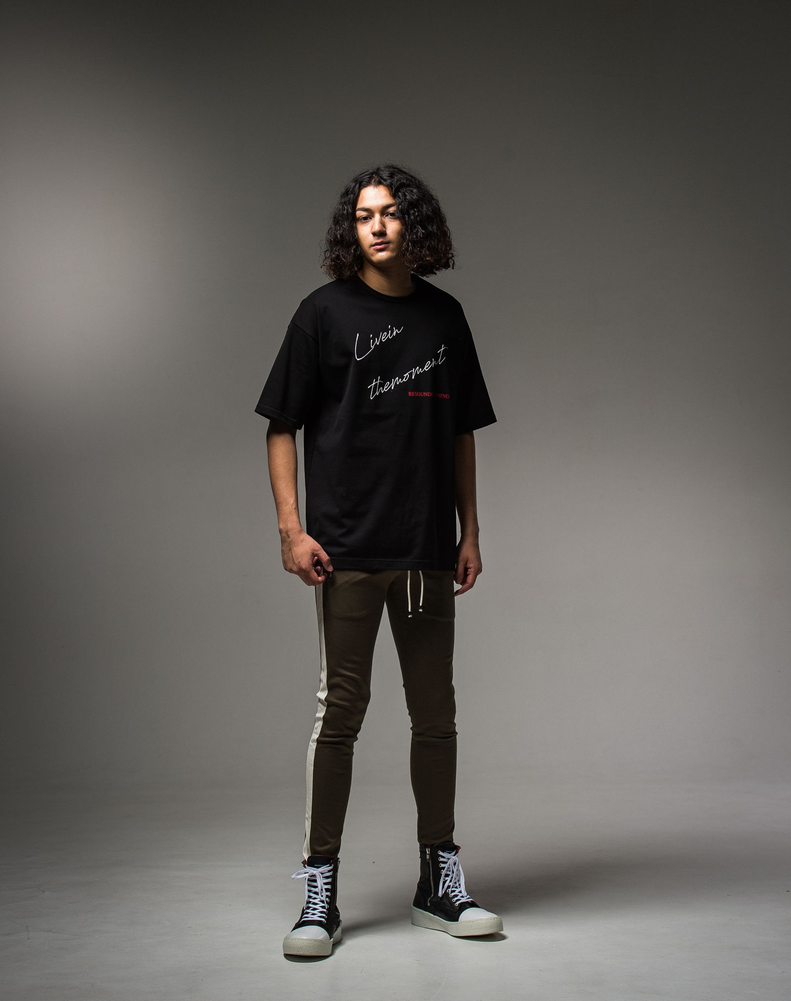 LIVE IN THE MORMENT LOOSE TEE / RC23-T-003 / プリントビッグTシャツ※