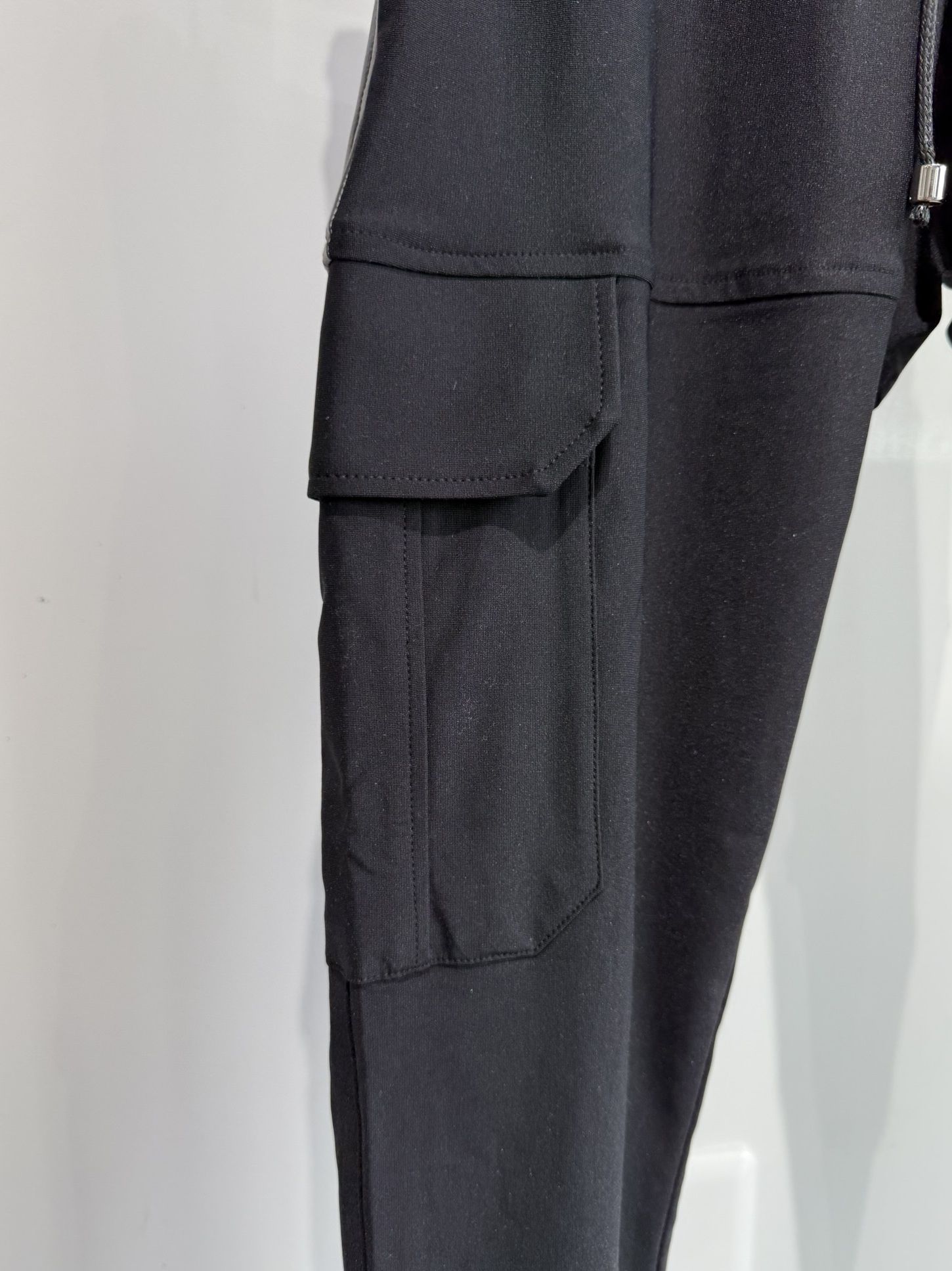DARRELL CARGO PT / BASIC-ST-010 / レザーラインナイロンカーゴパンツ / ブラック×レザーブラック