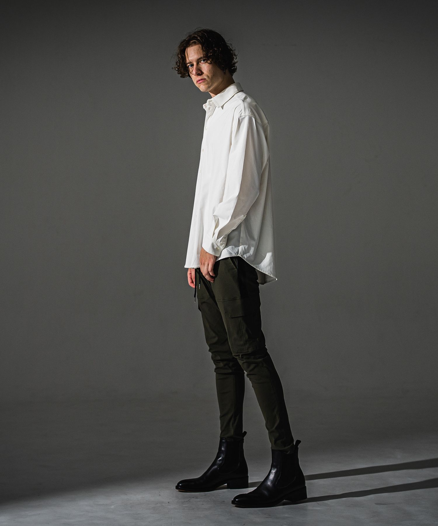 NYLON JACK SHIRTS / RC41-SH-001 / オーバーサイズナイロンシャツ / ホワイト (7月下旬入荷予定)