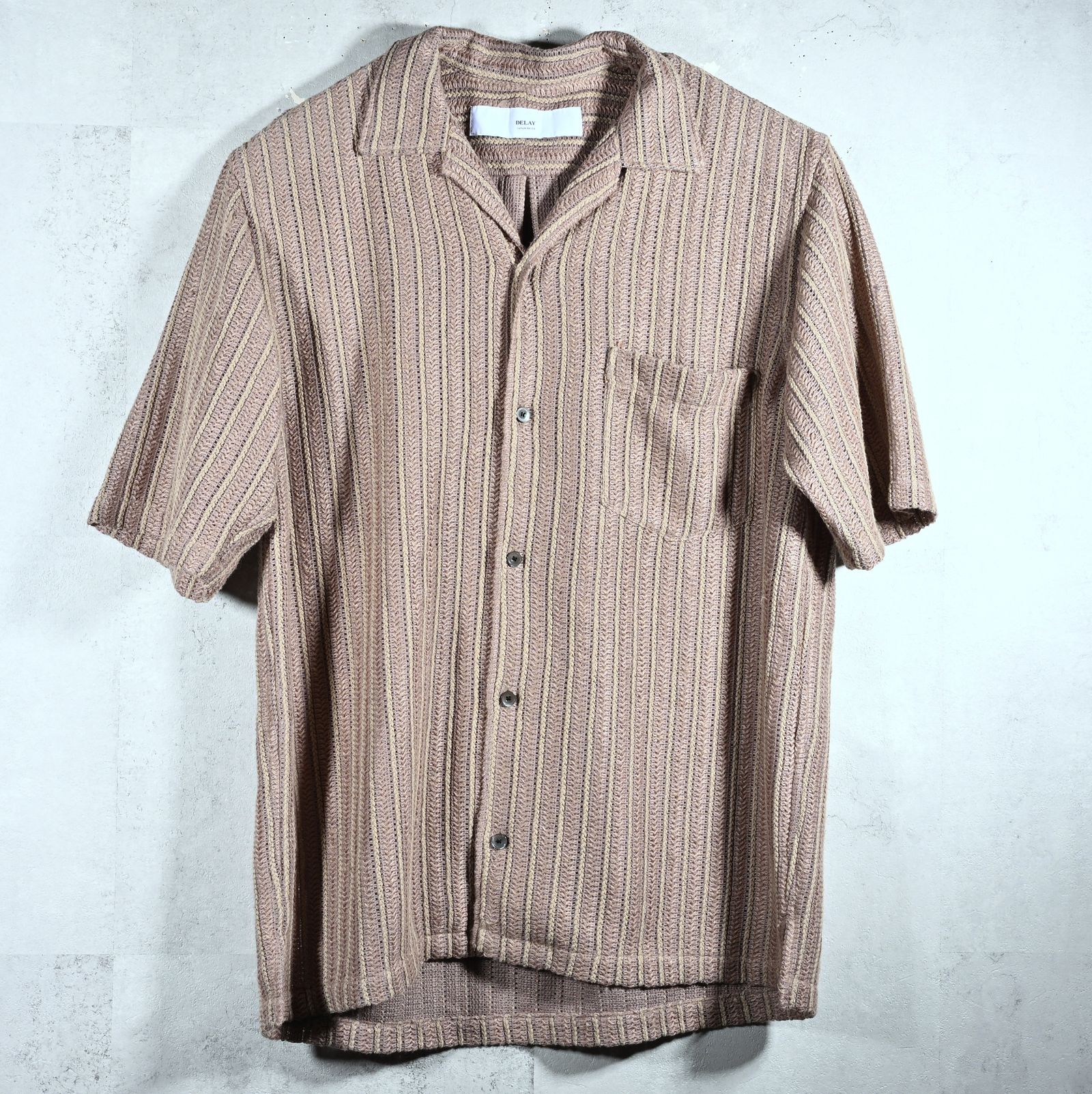 RUSSEL SHIRTS / DP1-SH-004 / ラッセル織り半袖シャツ / ブラウン (3月中旬入荷予定)