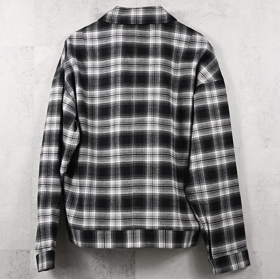 CHECK SHIRT JACKET / RC41-SH-003 / チェックシャツジャケット / ブラック (8月下旬入荷予定)