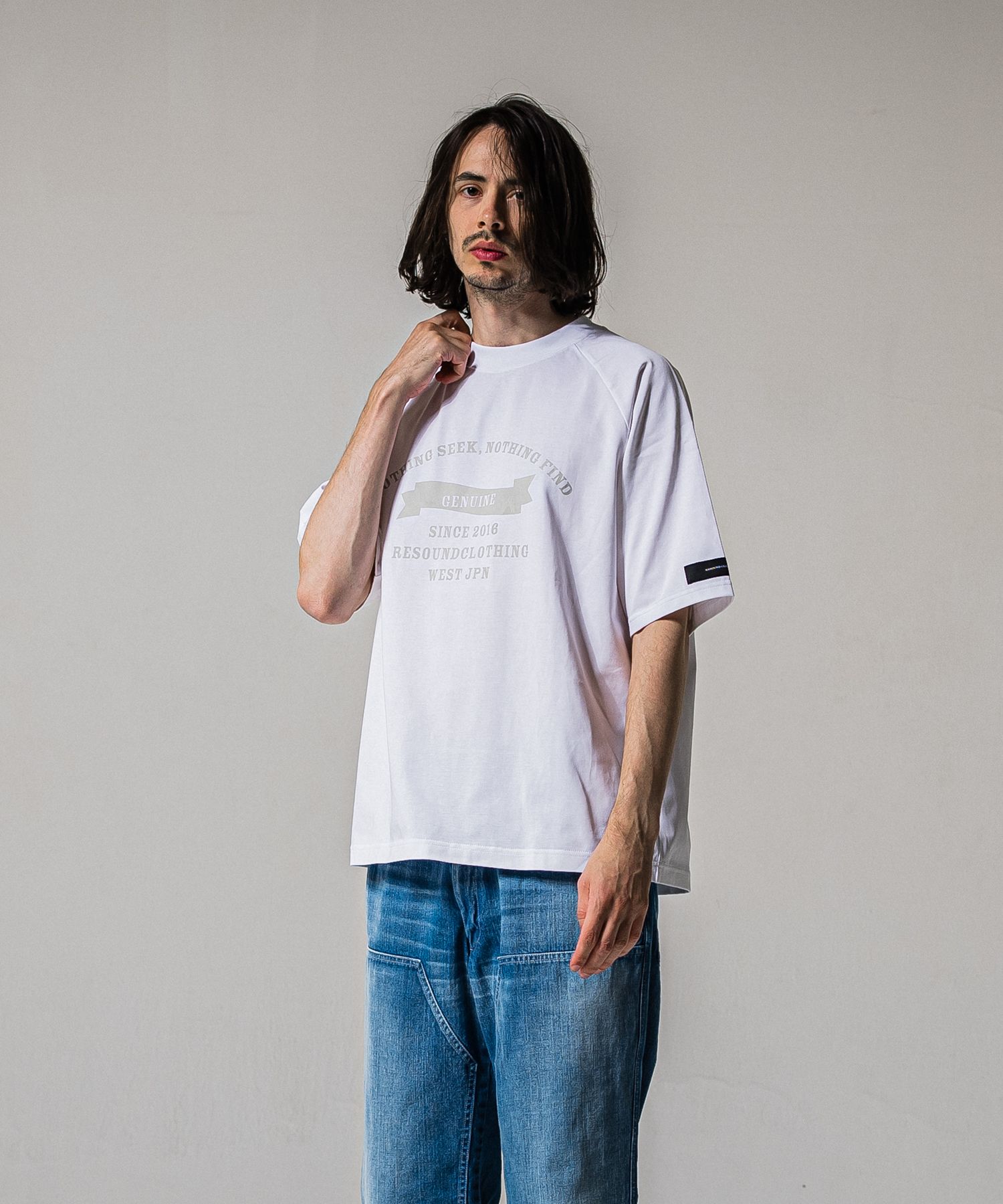 COLLEGE RAGLAN OVER TEE / RC39-T-002 / カレッジロゴラグランビッグTシャツ / ホワイト (4月上旬入荷予定)