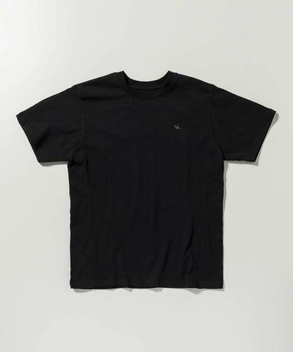 コード刺繍バックロゴ半袖Tシャツ / ust-23010 / ブラック