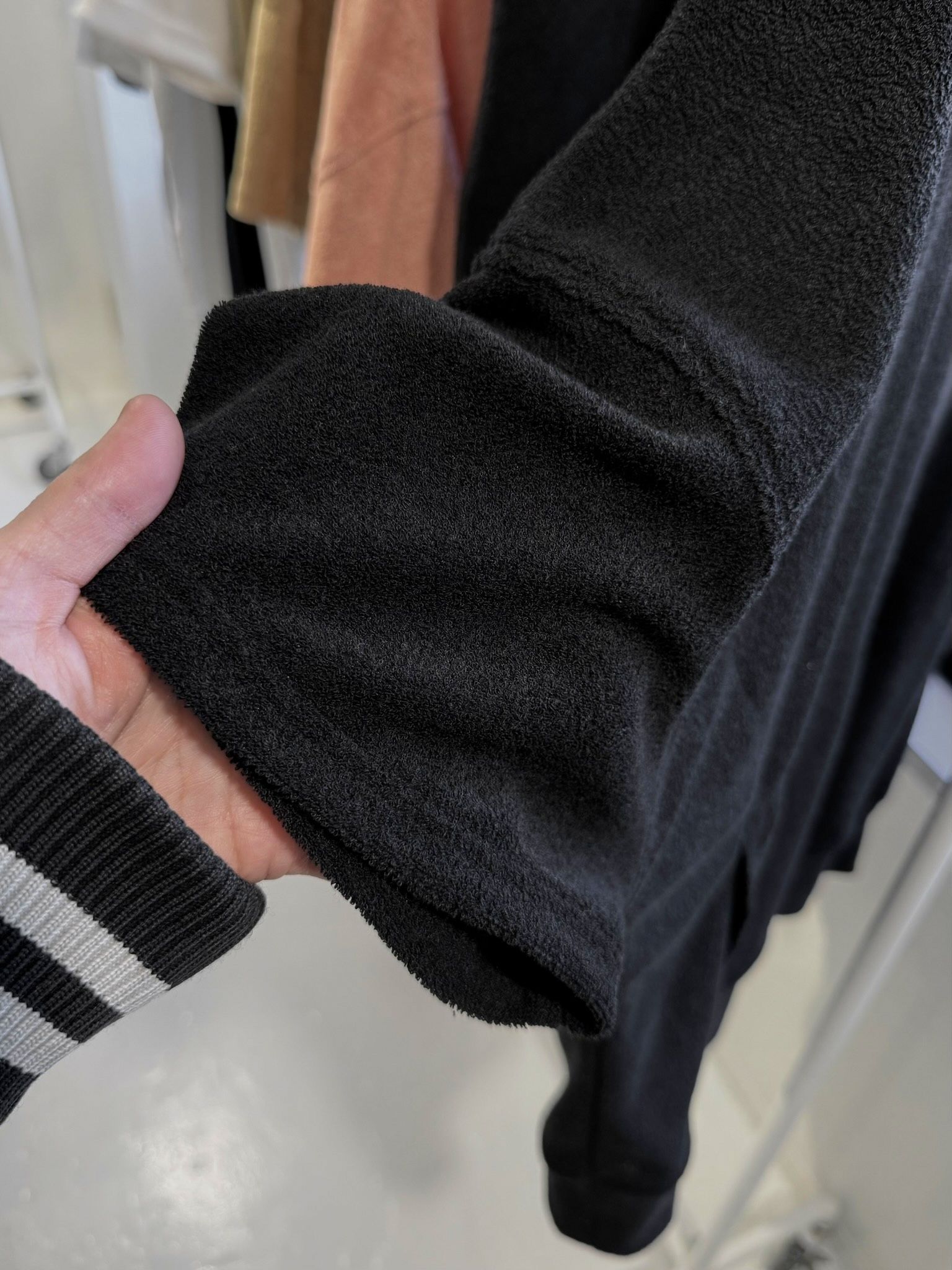 PILE HALF HOODIE / RC40-C-003 / パイル半袖パーカー / ブラック (5月中旬入荷予定)