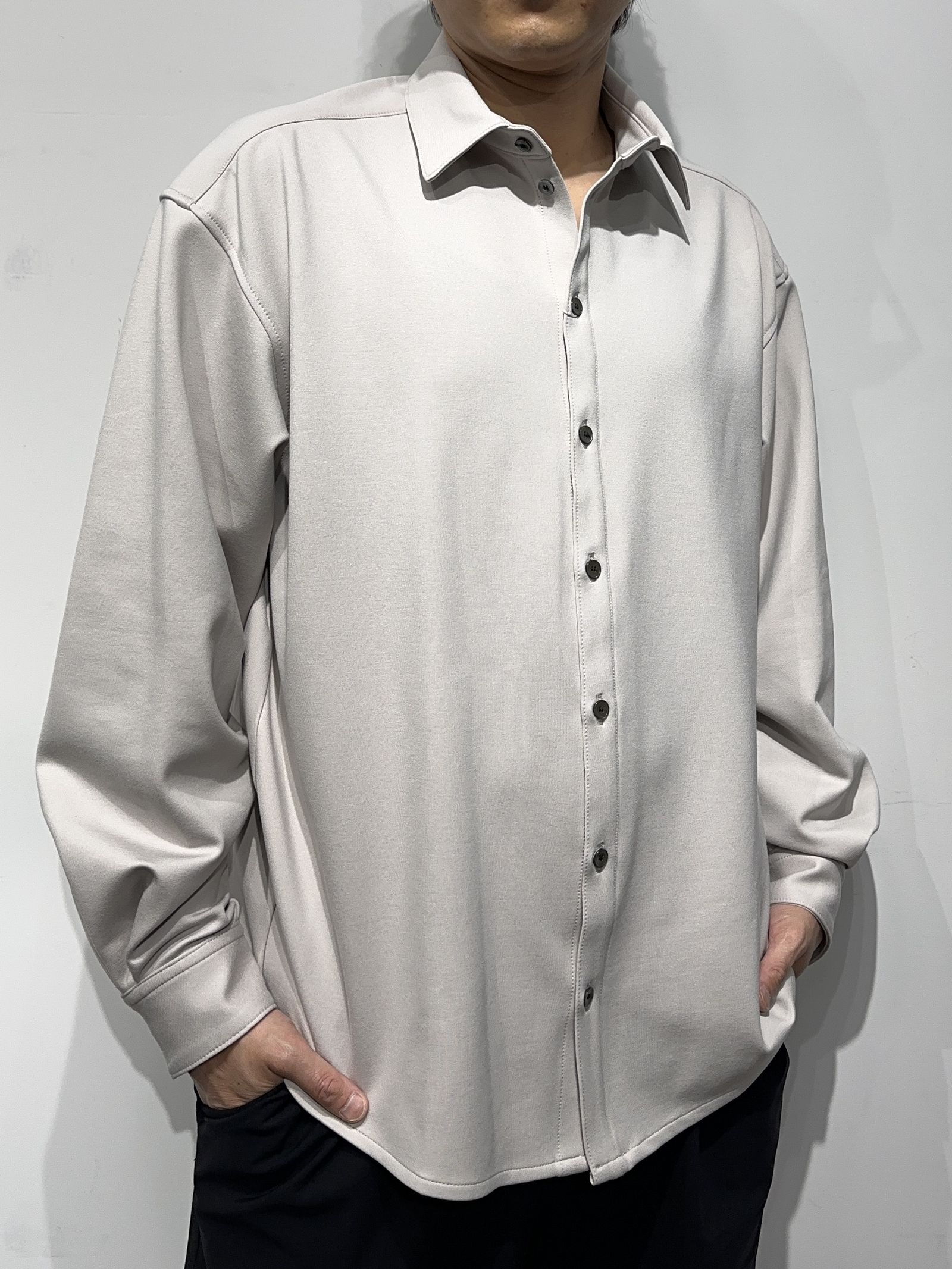 JERSEY JACK SHIRT / RC34-SH-001 / 裏起毛オーバーサイズシャツ / グレー