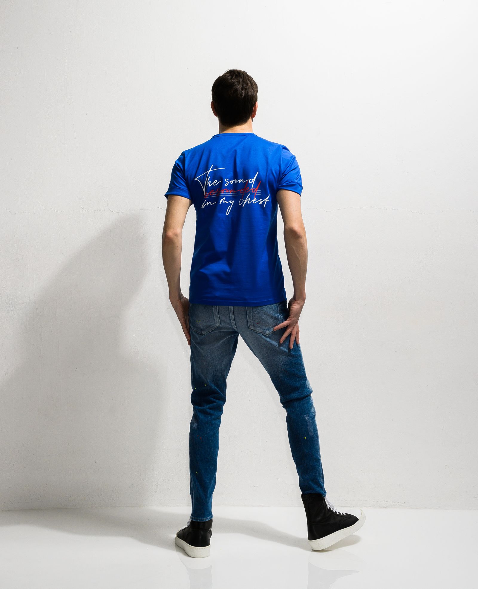 MESSAGE CHEST ROLL UP JERSEY TEE / RC20-T-003 / バックプリントTシャツ ※