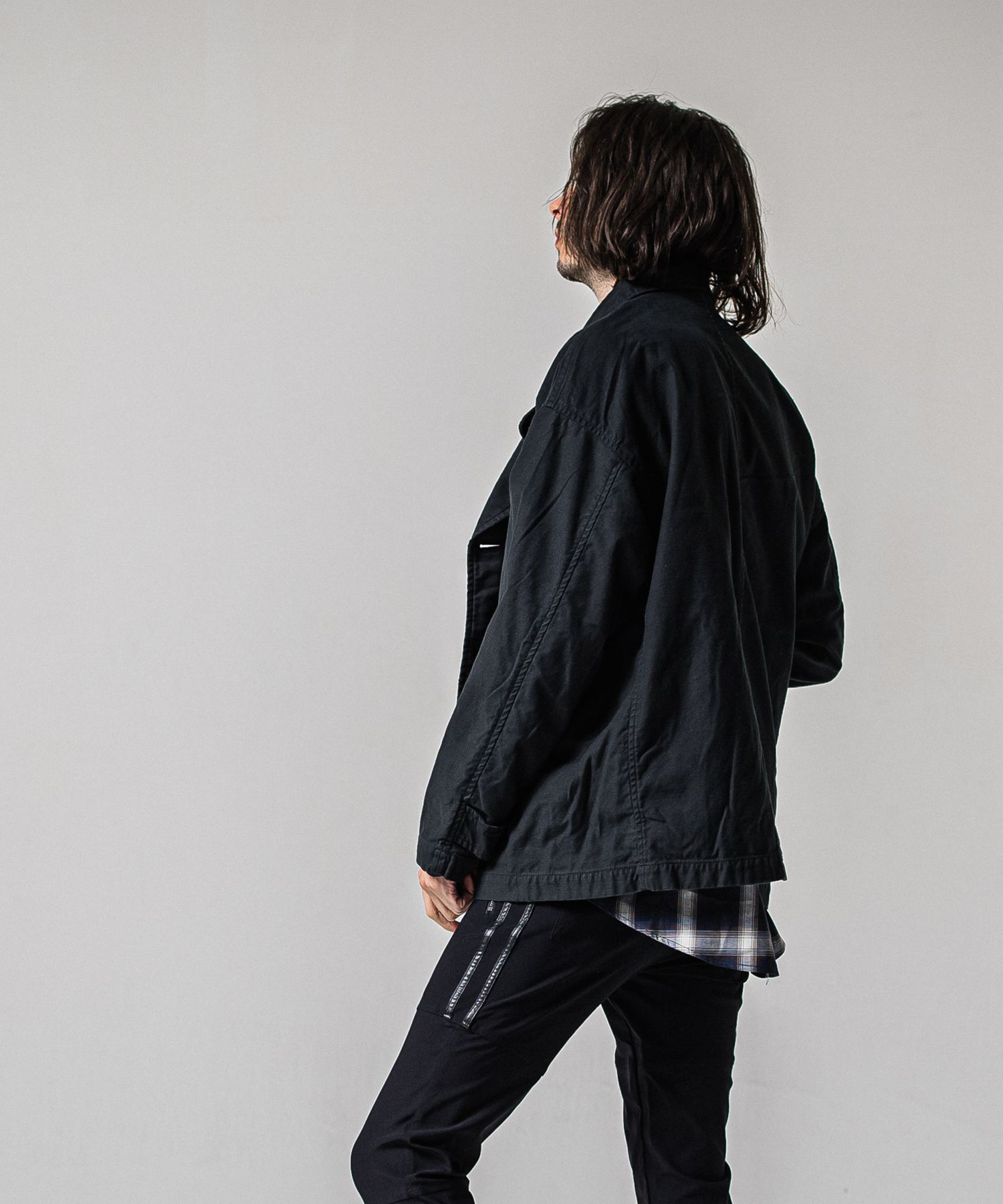 MV OVER PCOAT / RC39-JK-006 / ミリタリーピーコートジャケット / ブラック (2月上旬入荷予定)