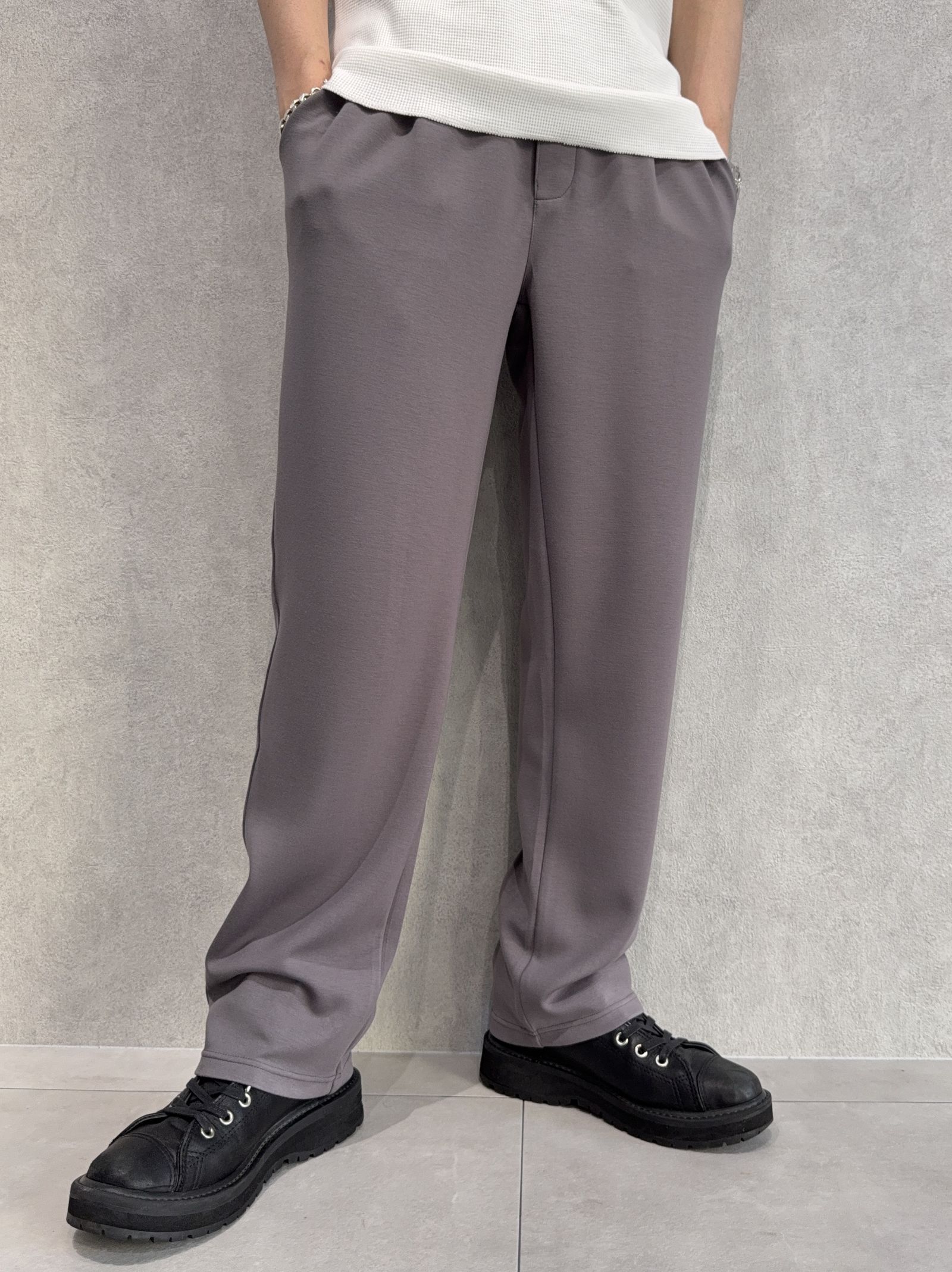 SEMI WIDE TUCK PANTS / RC40-ST-016WT / セミワイドタックパンツ / ダンボールチャコール