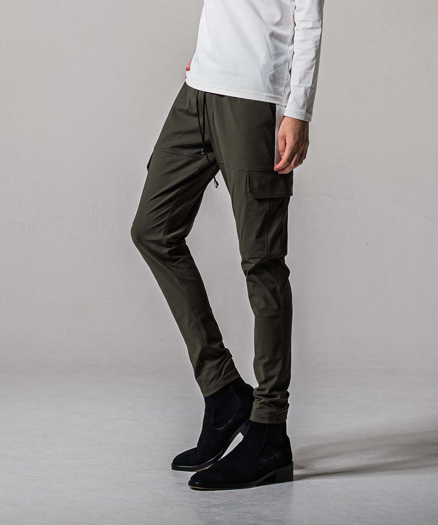 DARRELL CARGO PT / BASIC-ST-010 / ナイロン ラインカーゴパンツ / カーキ (2月下旬入荷予定)