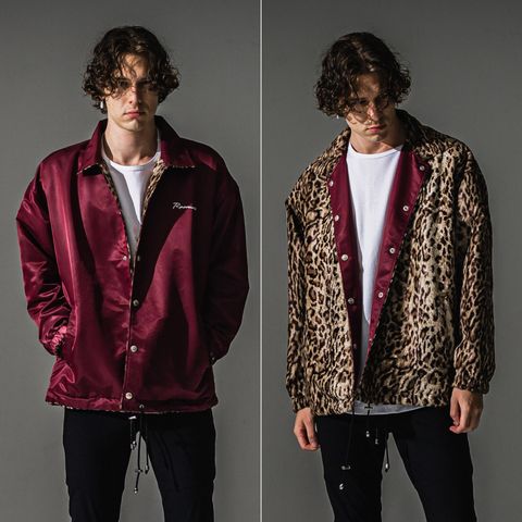 REV COACH JK / RC41-JK-010 / リバーシブルコーチジャケット / ワインレッド×レオパード (9月下旬入荷予定)