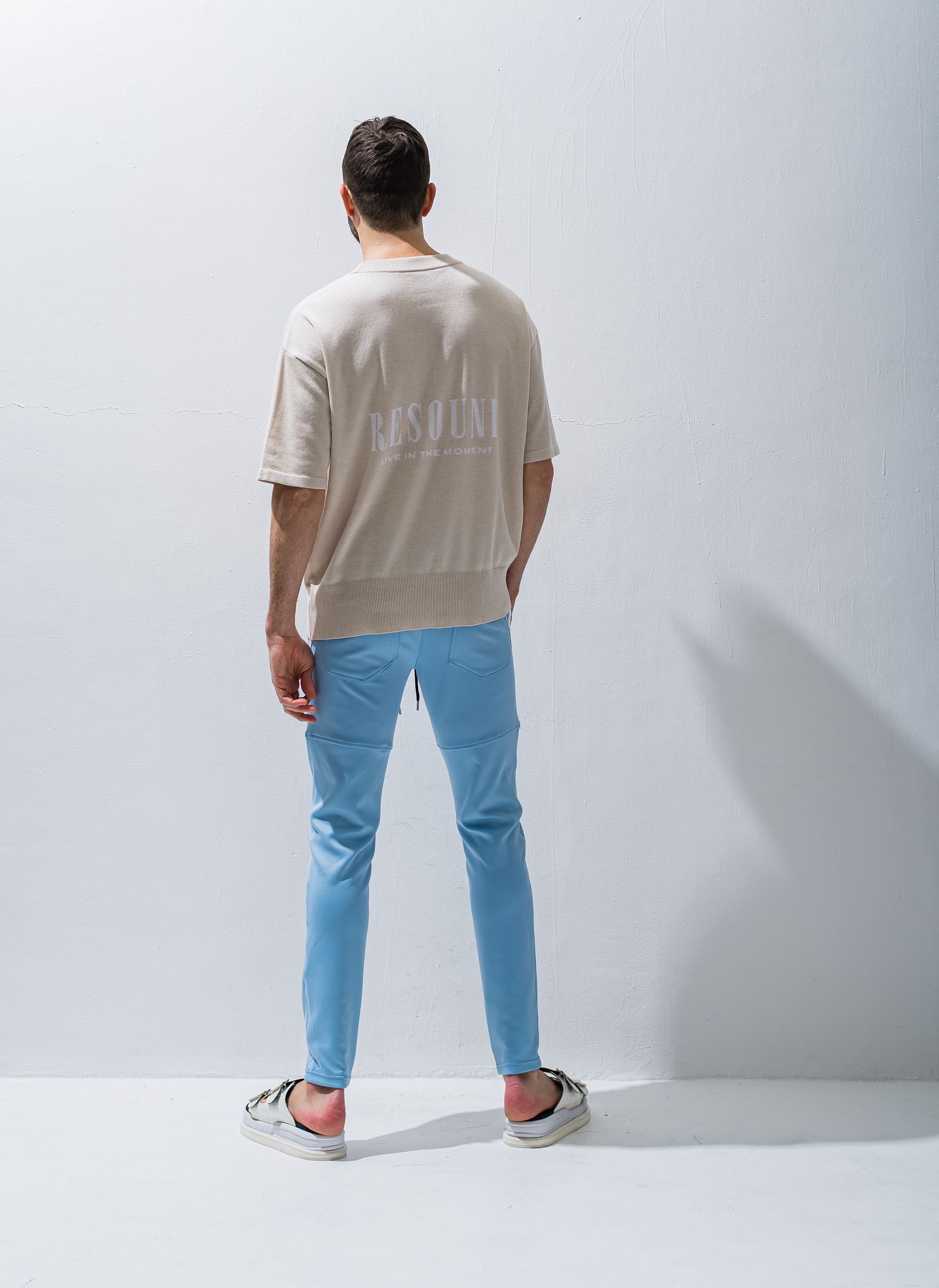 BACK ROGO HALF KNT / RC28-K-002 / バックロゴルーズ半袖サマーニット / ベージュ