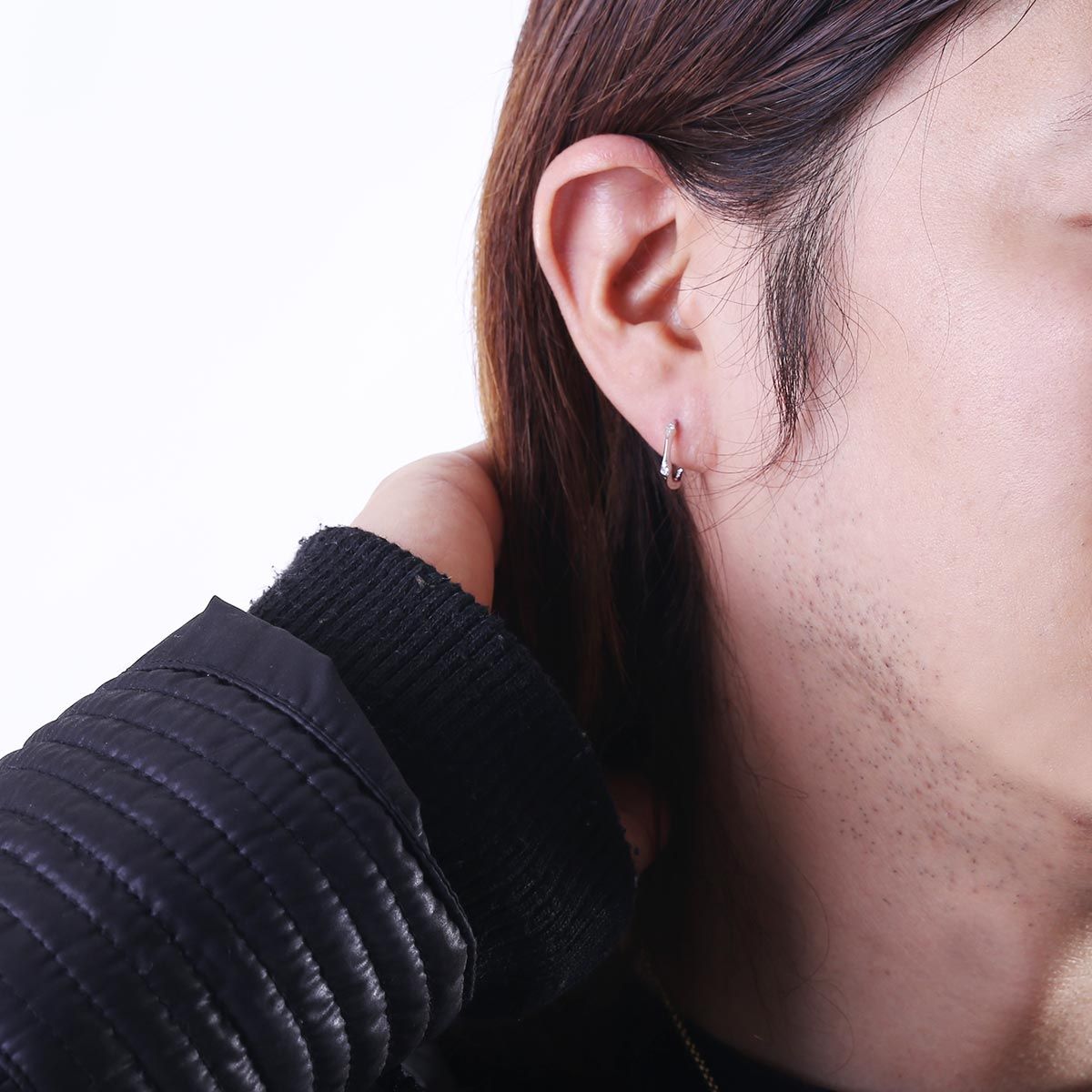 エッジングフープピアス / VLE040W-D / ダイヤモンド
