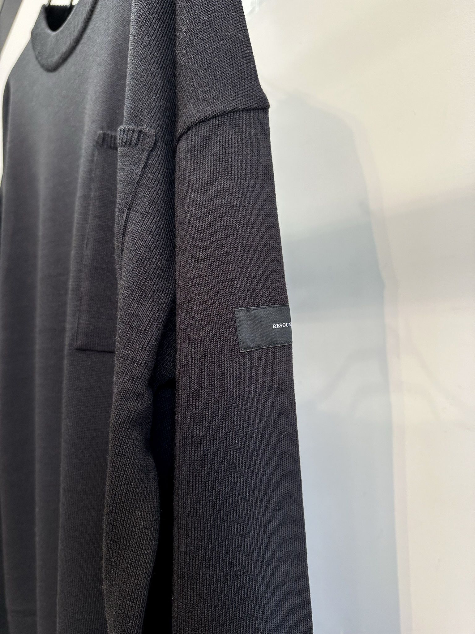 POCKET OVER SWEATER / RC30-K-002 / ポケットルーズニット / ブラック