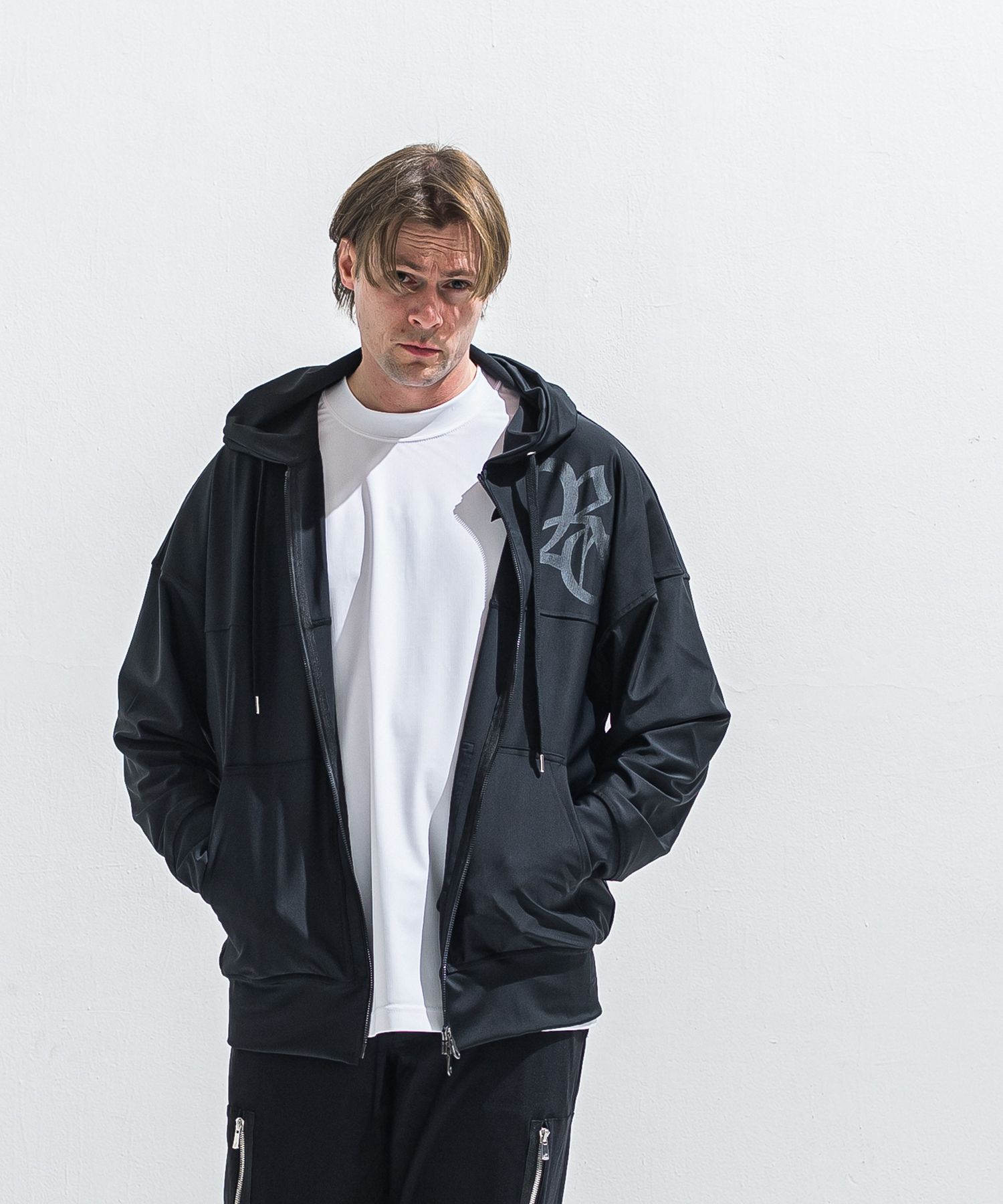 RUSH OVER ZIPUP HOODIE / RC40-C-001 / ラッシュガードパーカー / ブラック (5月下旬入荷予定)