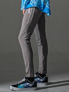 JOHNSON LINE NYLON PT / BASIC-ST-009 / ジョンソンラインナイロンパンツ / グレー×シルバー (7月下旬入荷予定)