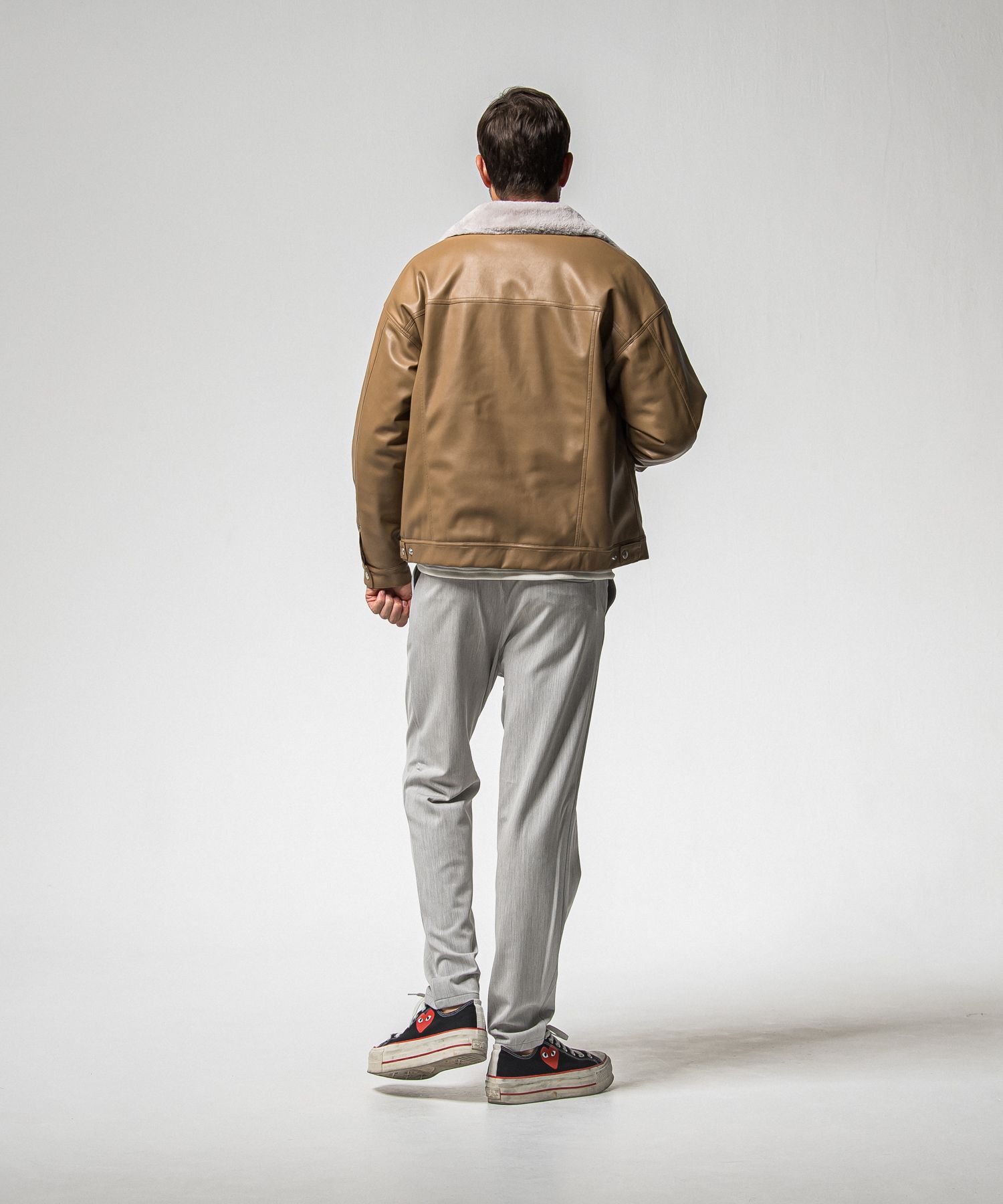 SUEDE FUR CAVER ALL / RC38-JK-003 / スエードファーカバーオール / ブラウン (11月中旬入荷予定)