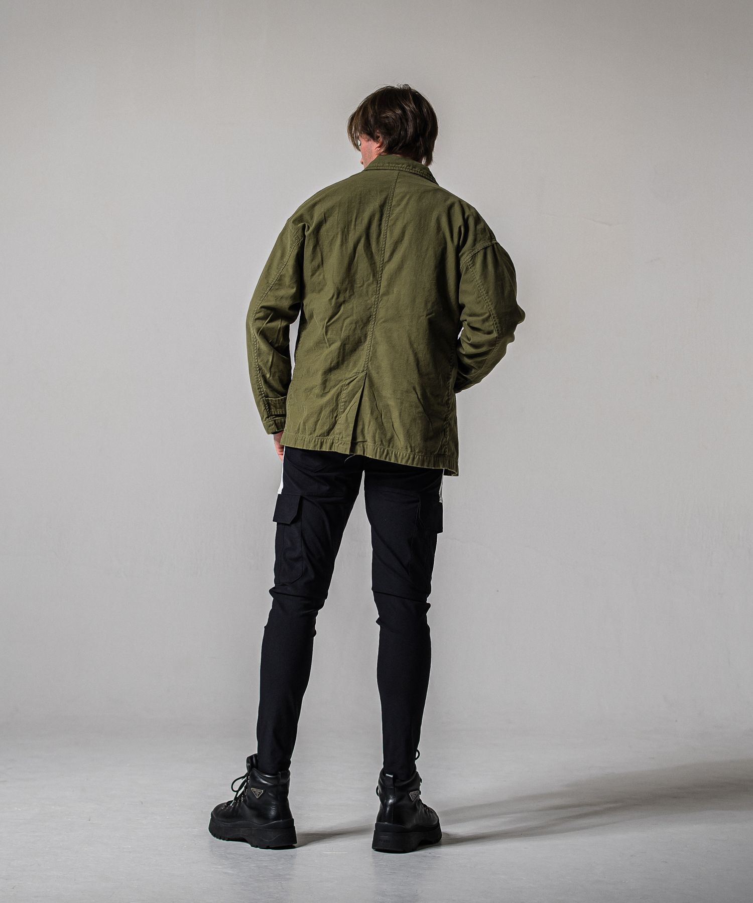 DARRELL CARGO PT / BASIC-ST-010 / ナイロン ラインカーゴパンツ / ブラック (2月下旬入荷予定)