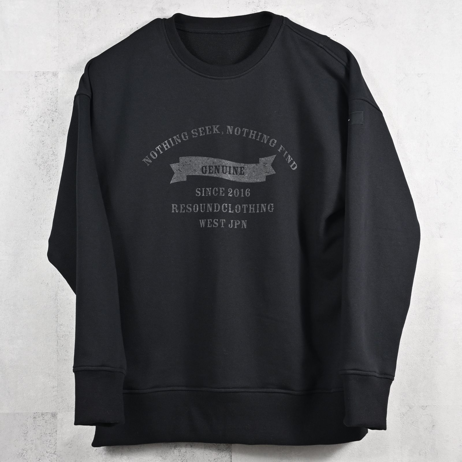 HF URAKE COLLEGE DROP TRAINER / RC39-C-002 / 高機能スウェットトレーナー / ブラック (1月中旬入荷予定)