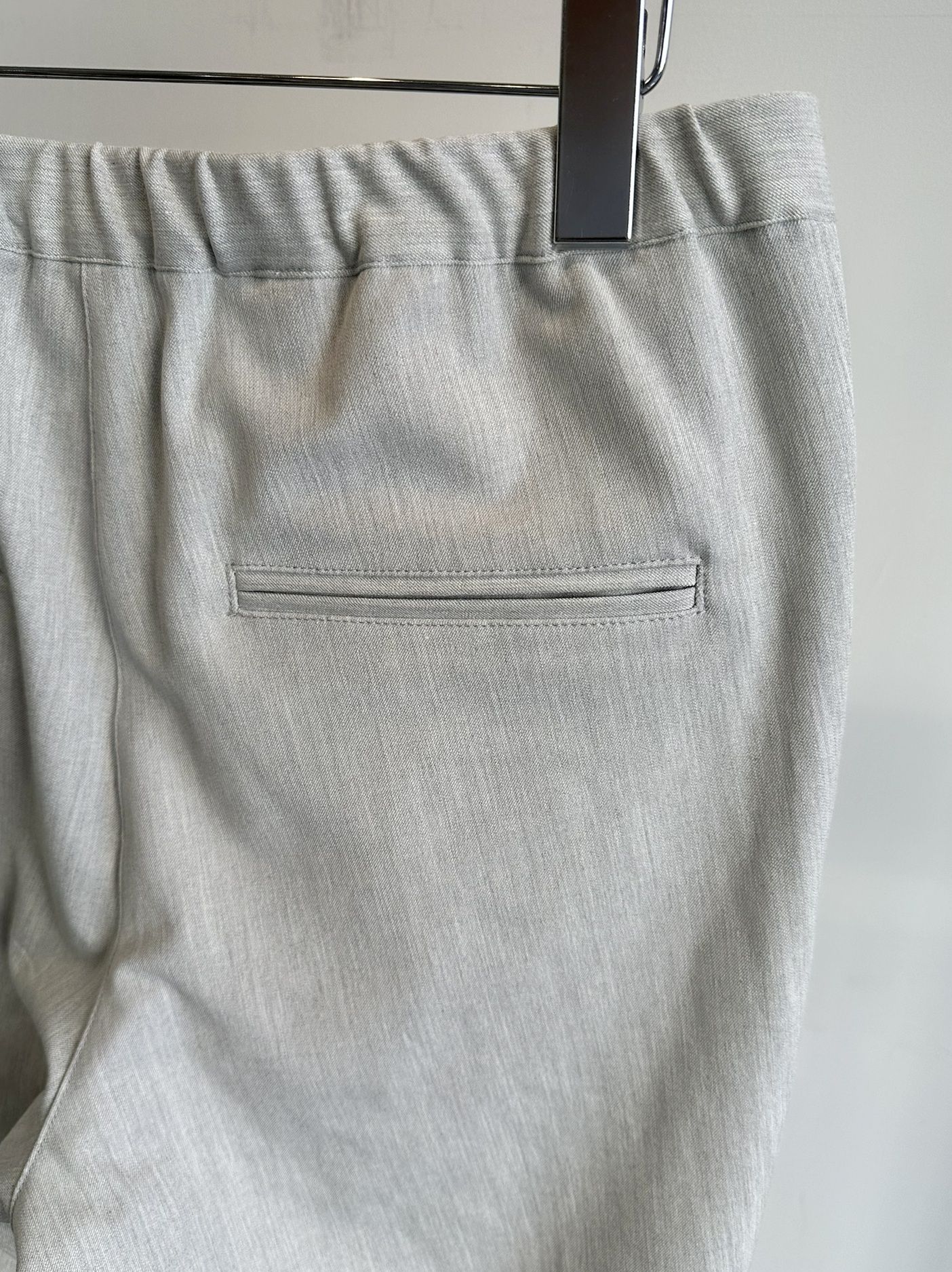 PAT WIDE EASY PANTS / RC31-ST-036 / ベルト付きテーパードワイドパンツ / グレー