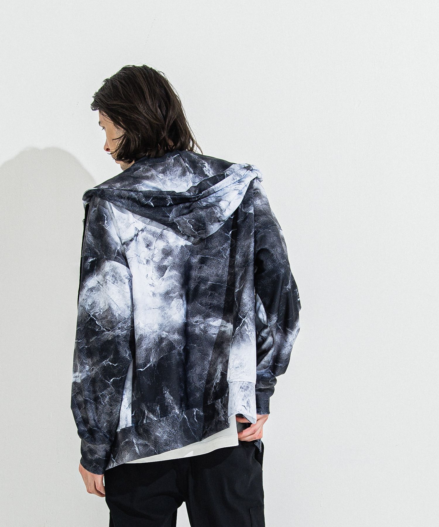 RUSH OVER ZIPUP HOODIE / RC36-C-001 / ラッシュガードパーカー / マーブルブラック