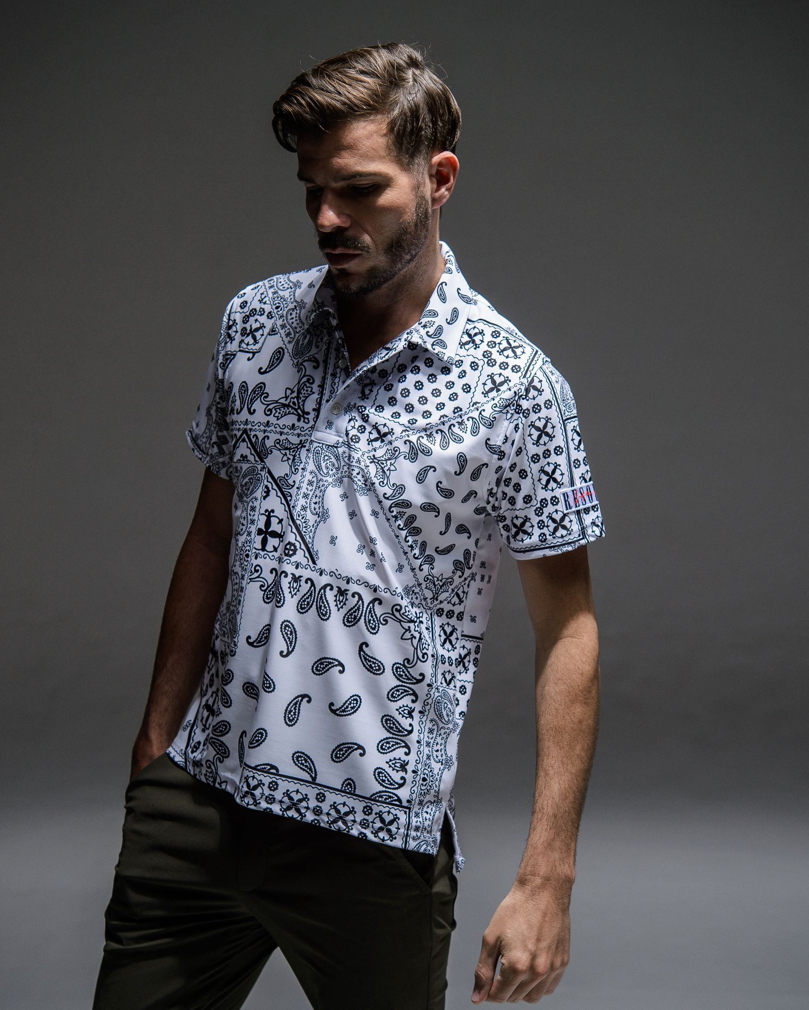 BANDANA RUSH POLO / RC21-T-005 / バンダナラッシュガードポロシャツ