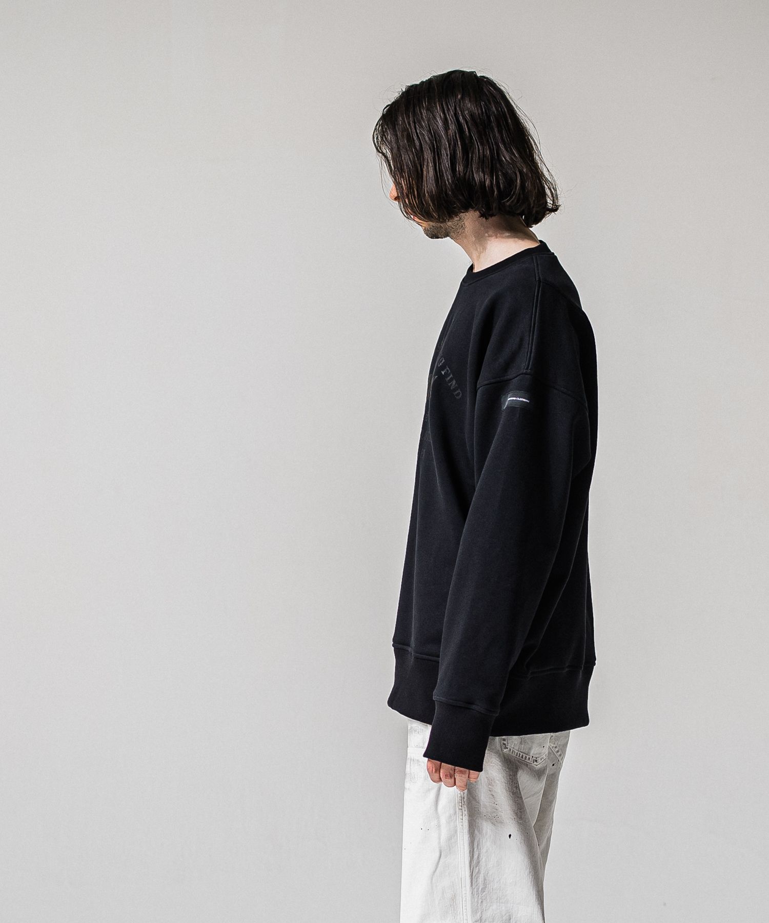 HF URAKE COLLEGE DROP TRAINER / RC39-C-002 / 高機能スウェットトレーナー / ブラック (1月中旬入荷予定)