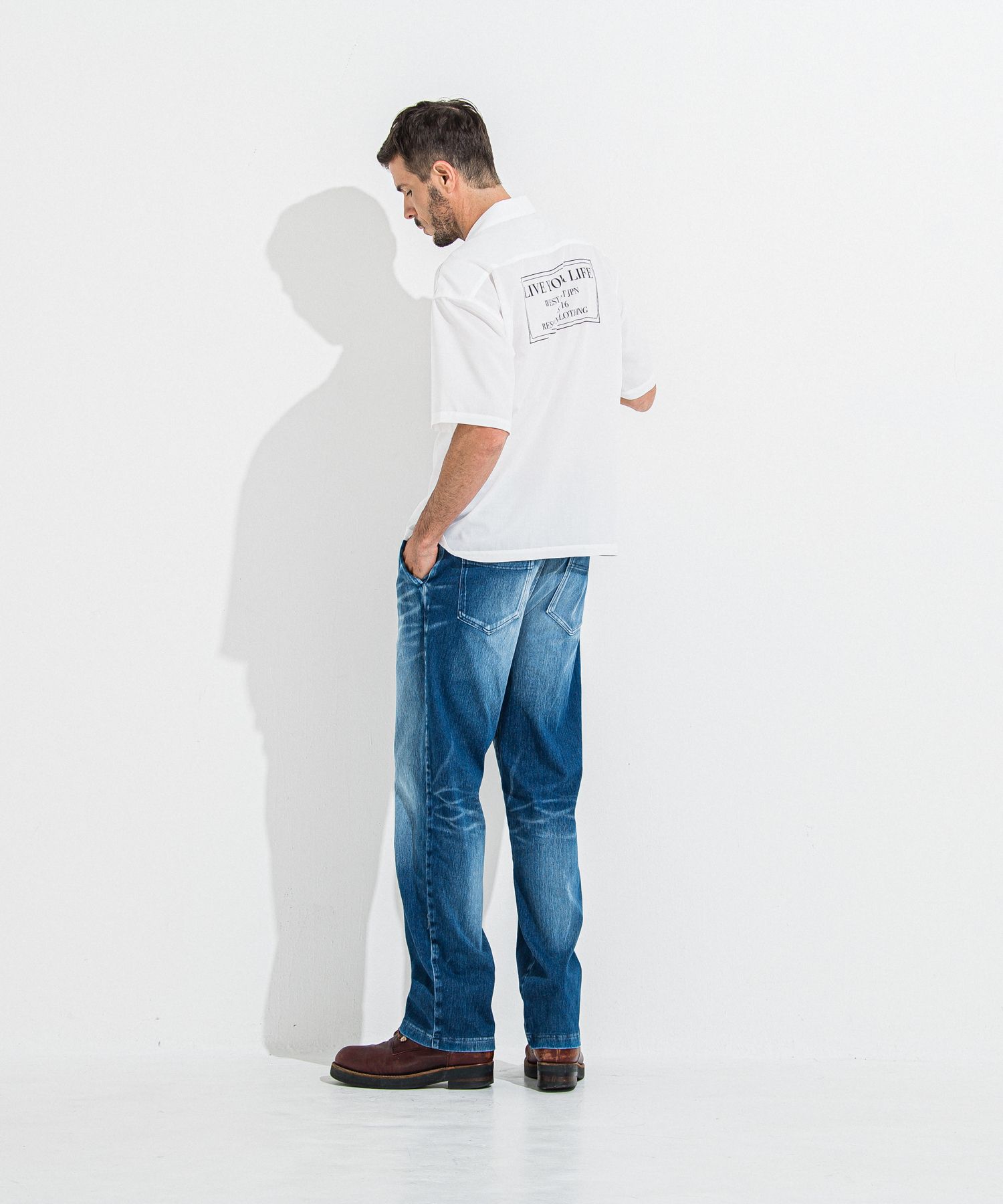 DENIM JERSEY WIDE PT / RC36-ST-016WTD / ライトオンスデニムジャージワイドパンツ / ダークインディゴ