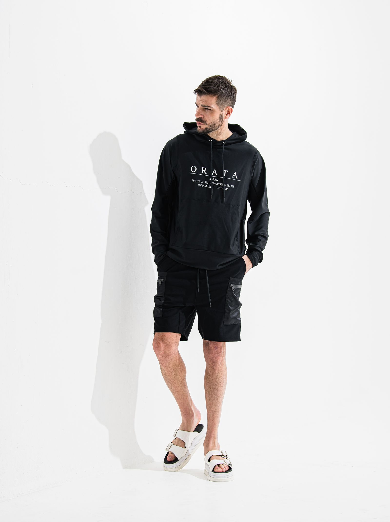 NYLON GR SHORTS / OR2-HP-001 / ナイロンギアカーゴハーフパンツ / ブラック