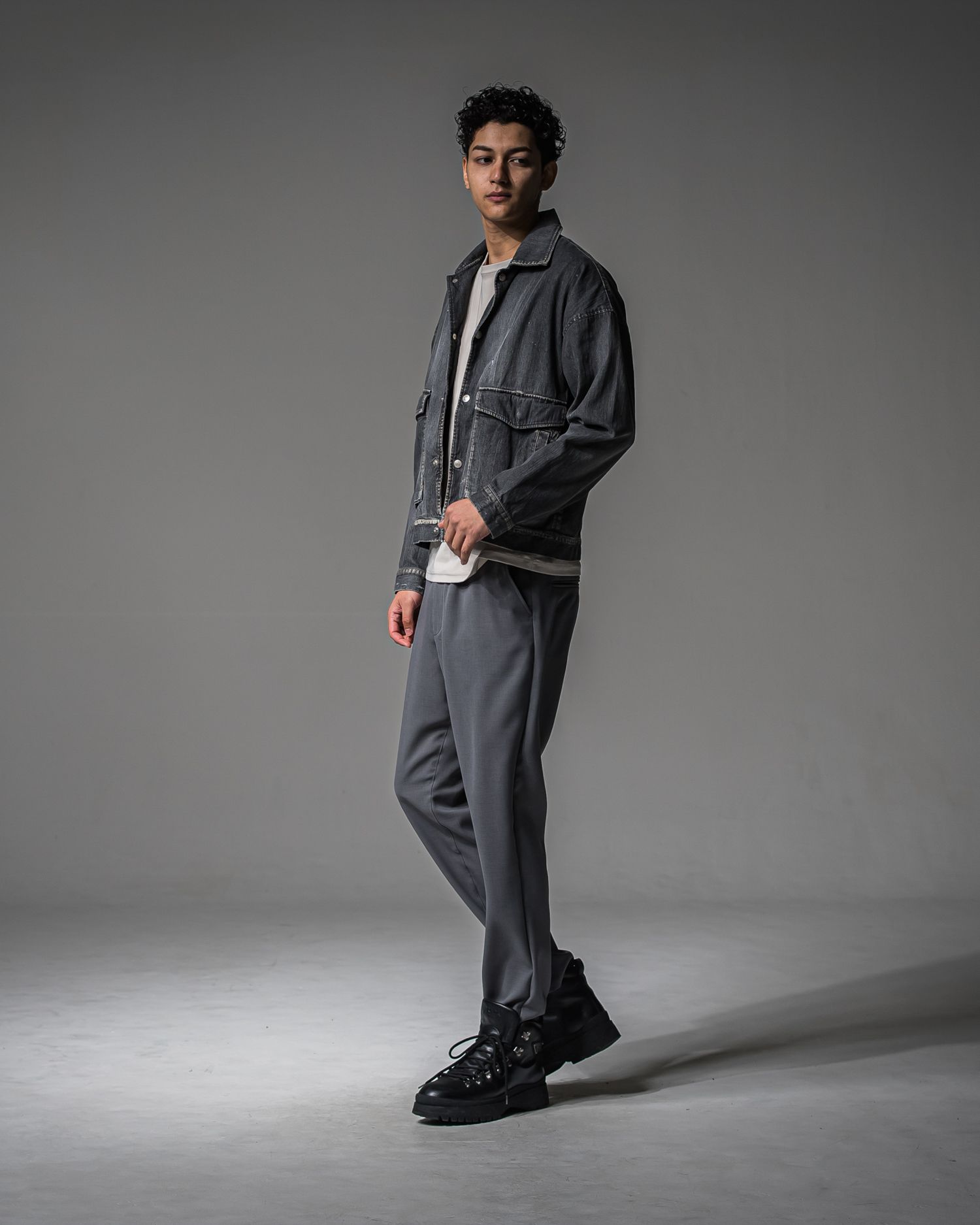 LDENIM AG FLIGHT JACKET / RC37-JK-001 / デニムフライトジャケット / ブラックユーズド