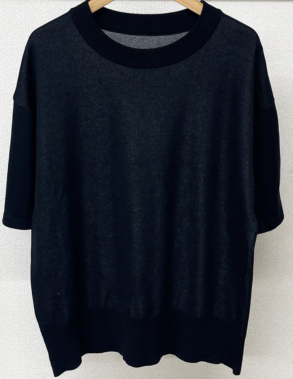 BACK ROGO HALF KNT / RC28-K-002 / バックロゴルーズ半袖サマーニット / ブラック※