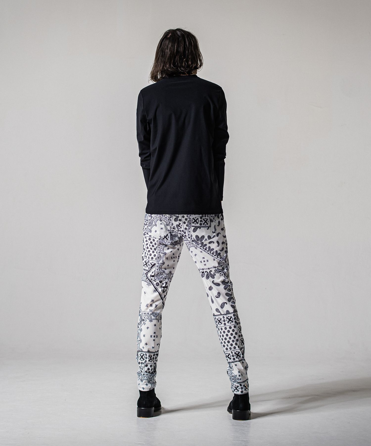 CHRIS EASY TUCK PANTS / RC39-ST-016T / ナイロンイージータックパンツ / バンダナホワイト (3月上旬入荷予定)