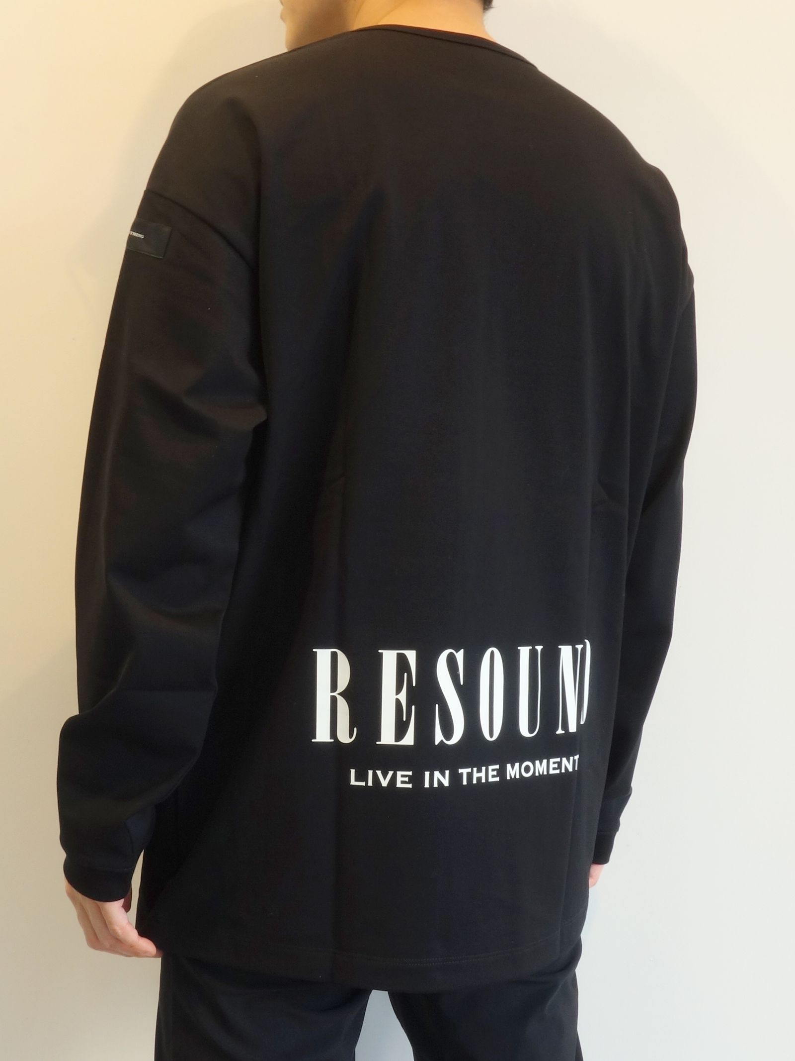 BACK ID ROGO LONG SLEEVE / RC25-T-001 / バックロゴビッグロングTシャツ / ブラック