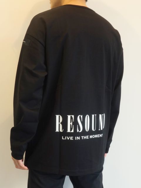 BACK ID ROGO LONG SLEEVE / RC25-T-001 / バックロゴビッグロングTシャツ / ブラック
