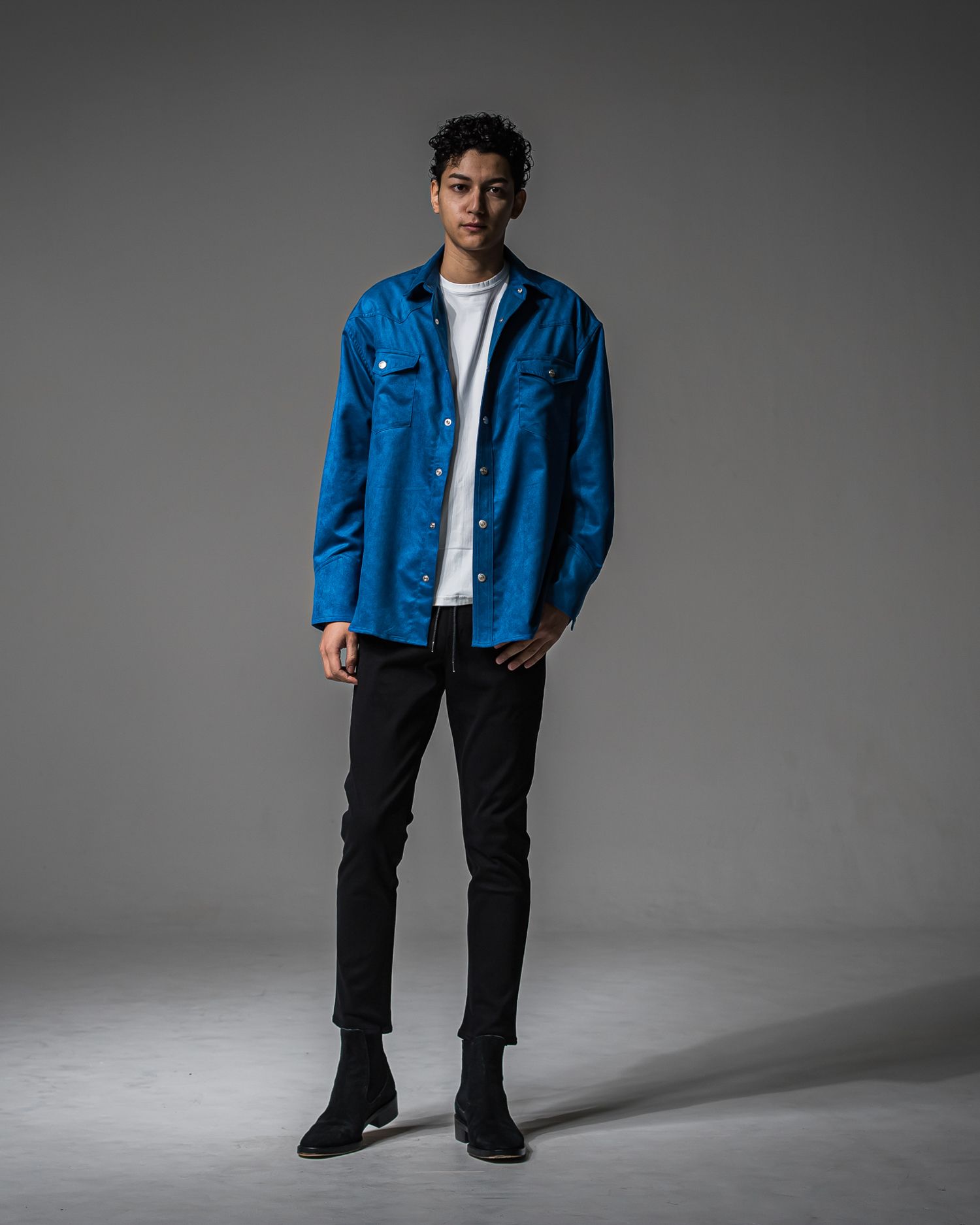 MICK DENIM JERSEY / BASIC-ST-020 / デニムジャージテーパードパンツ / ブラック (9月上旬入荷予定)