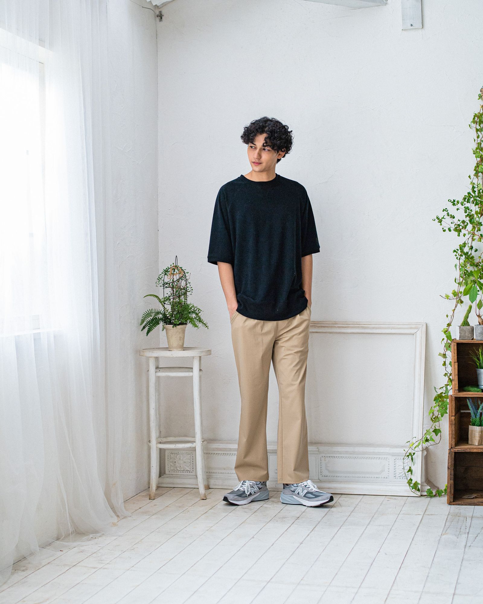 PILE HALF SLEEVE / RC32-T-007 / パイルビッグTシャツ / ブラック