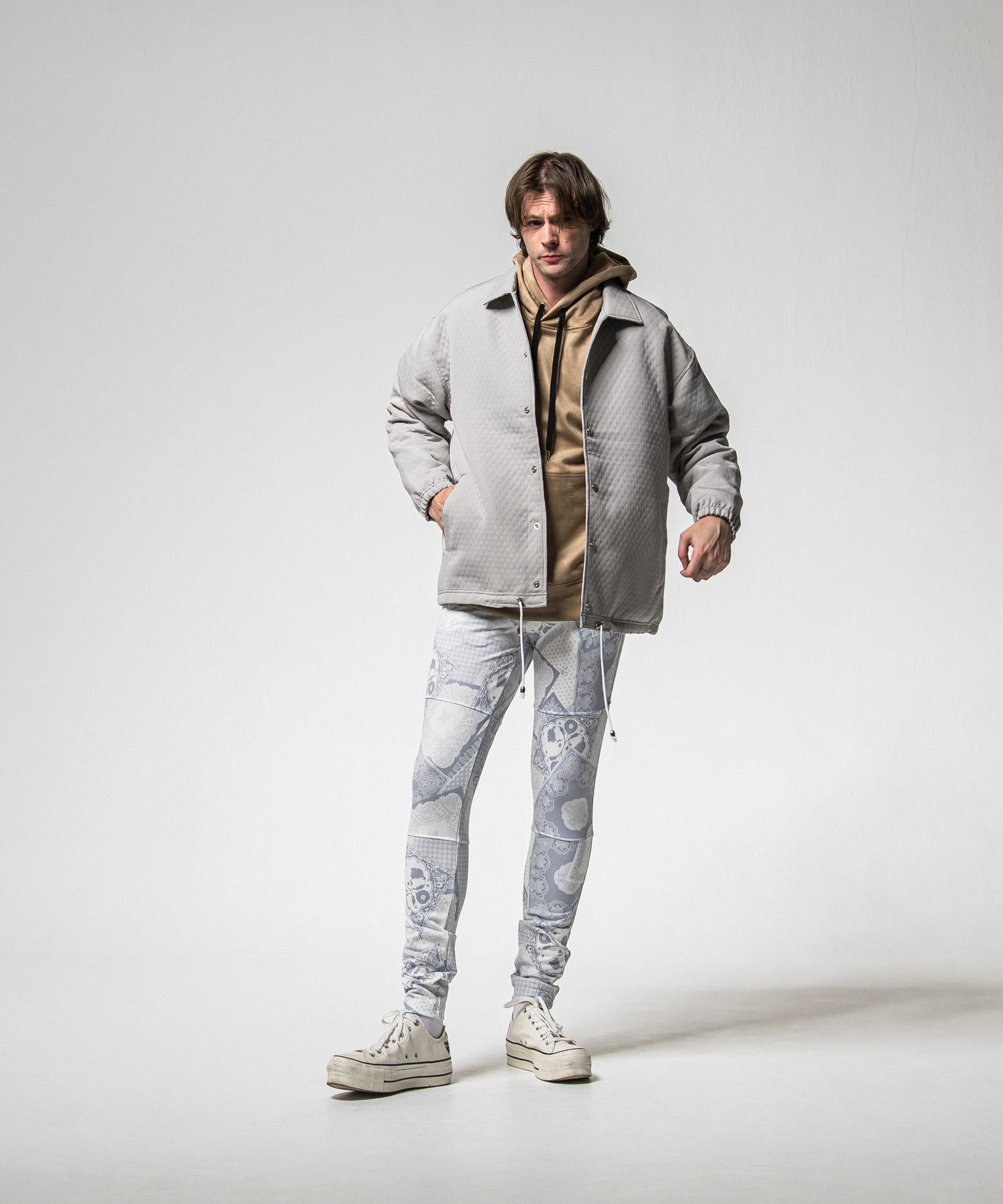 SUEDE LOOSE HOODIE / RC38-C-006 / スエードパーカー / ブラウン (1月上旬入荷予定)