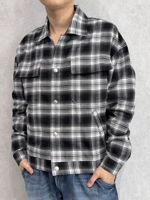 CHECK SHIRT JACKET / RC41-SH-003 / チェックシャツジャケット / ブラック