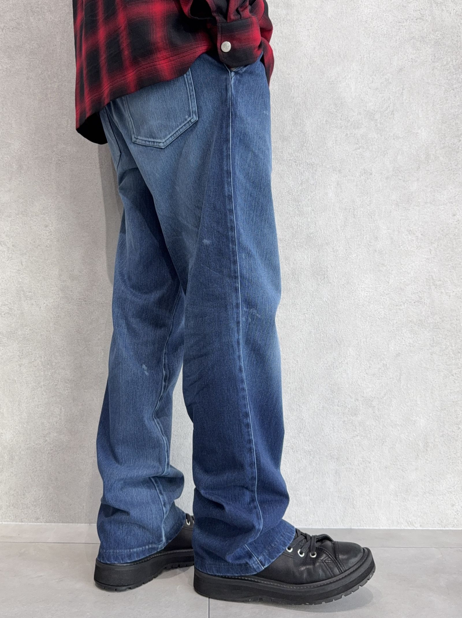 DENIM JERSEY WIDE PT / RC39-ST-016WTD / ライトオンスデニムジャージ ワイドパンツ / ダークインディゴ