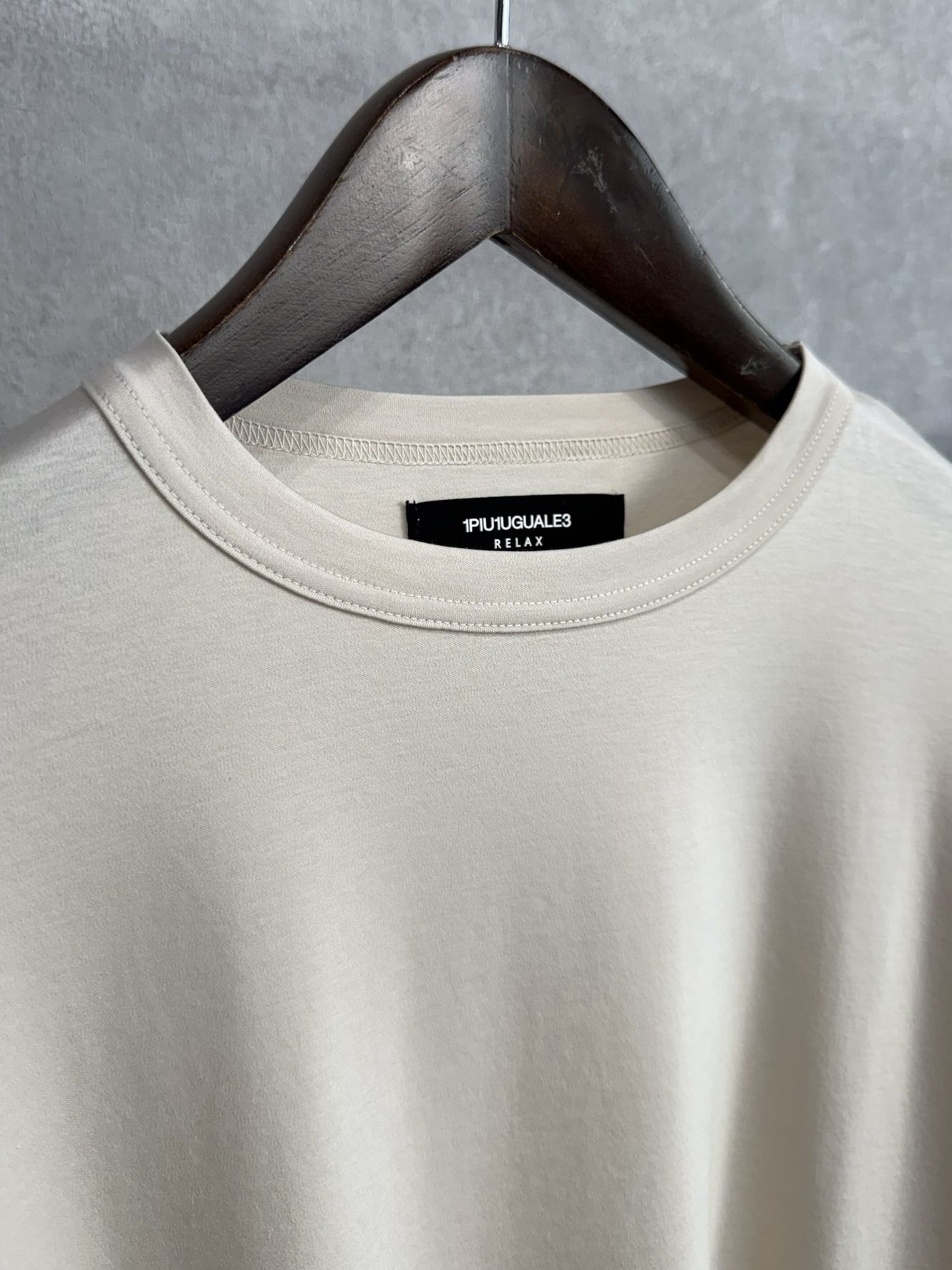 ダブルシルケットロールアップボックスTシャツ / ust-26070 / ベージュ