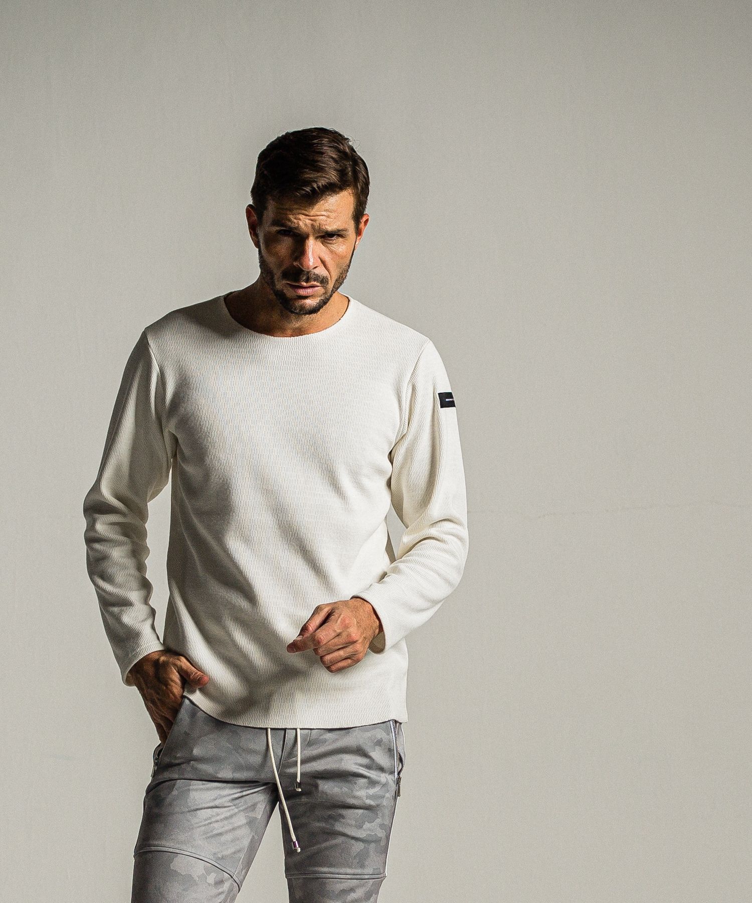 VELOURS FLEECE NEO THERMAL / RC34-C-001 / 裏起毛サーマルロングTシャツ / ホワイト