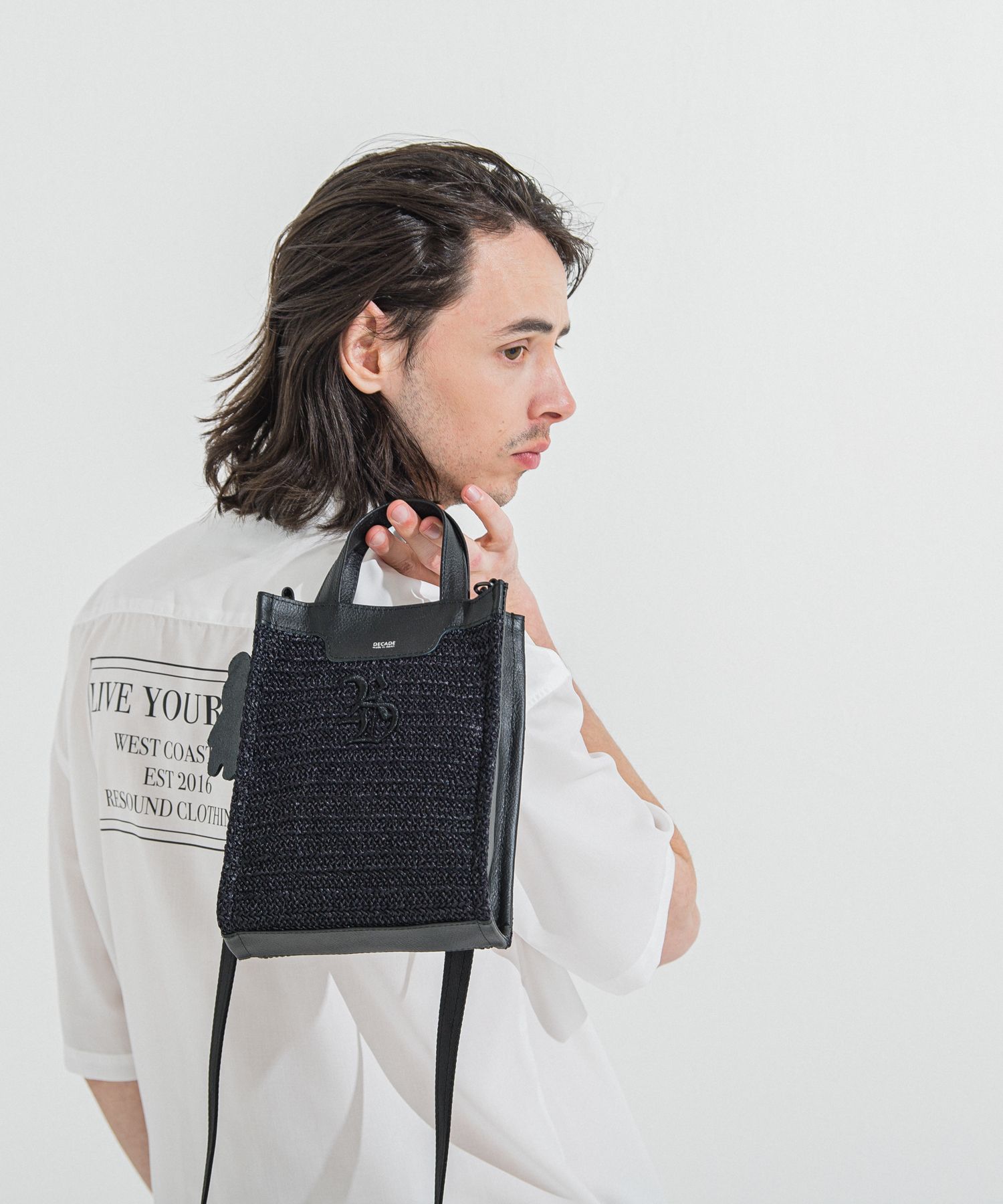 MESH MINI TOTE BAG / RC36-BAG-001RD / メッシュミニショルダートート / ブラック