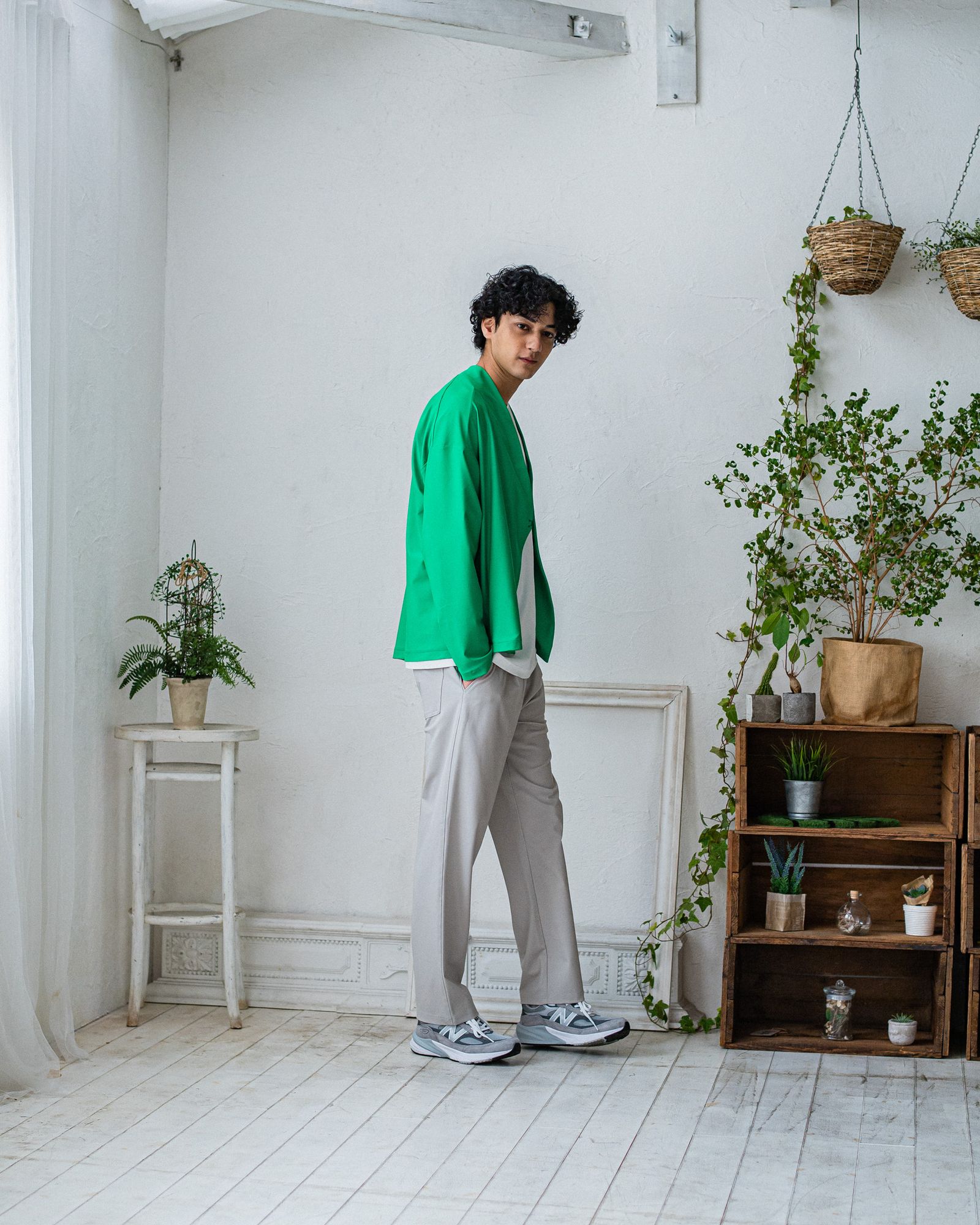 CHRIS EASY WIDE TUCK PANTS / RC32-ST-016WT / ワイドタックパンツ / グレージュ