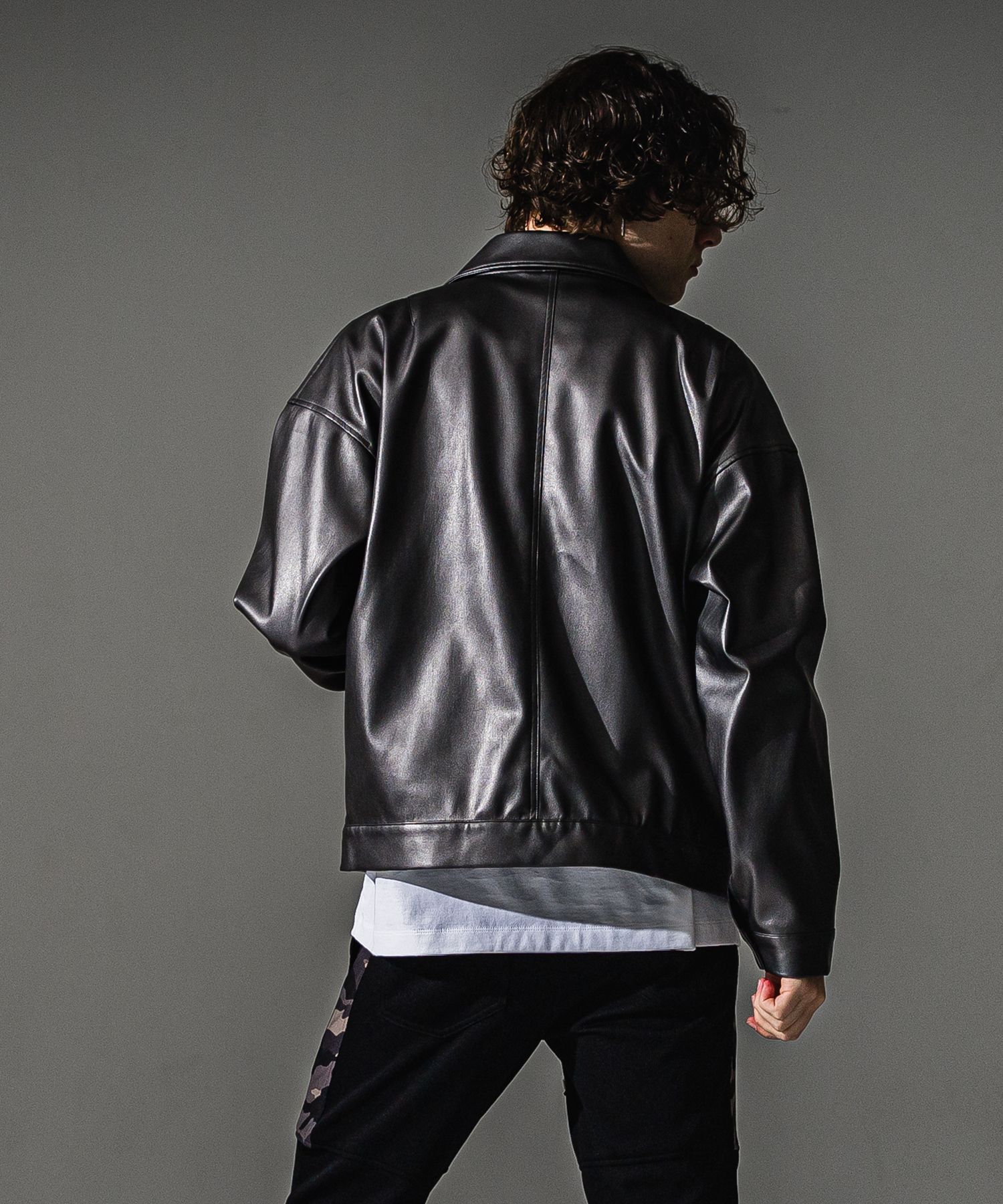 LEATHER SP JK / RC41-JK-005 / エコレザーシングルライダース / ガンメタシルバー (9月下旬入荷予定)