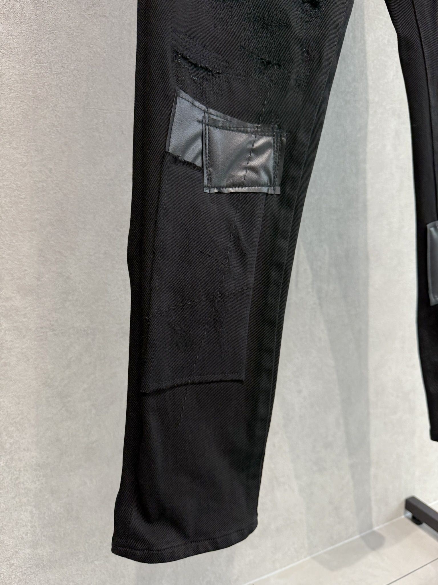 MICK DENIM JERSEY / BASIC-ST-020 / デニムジャージテーパードパンツ / ブラックリメイク