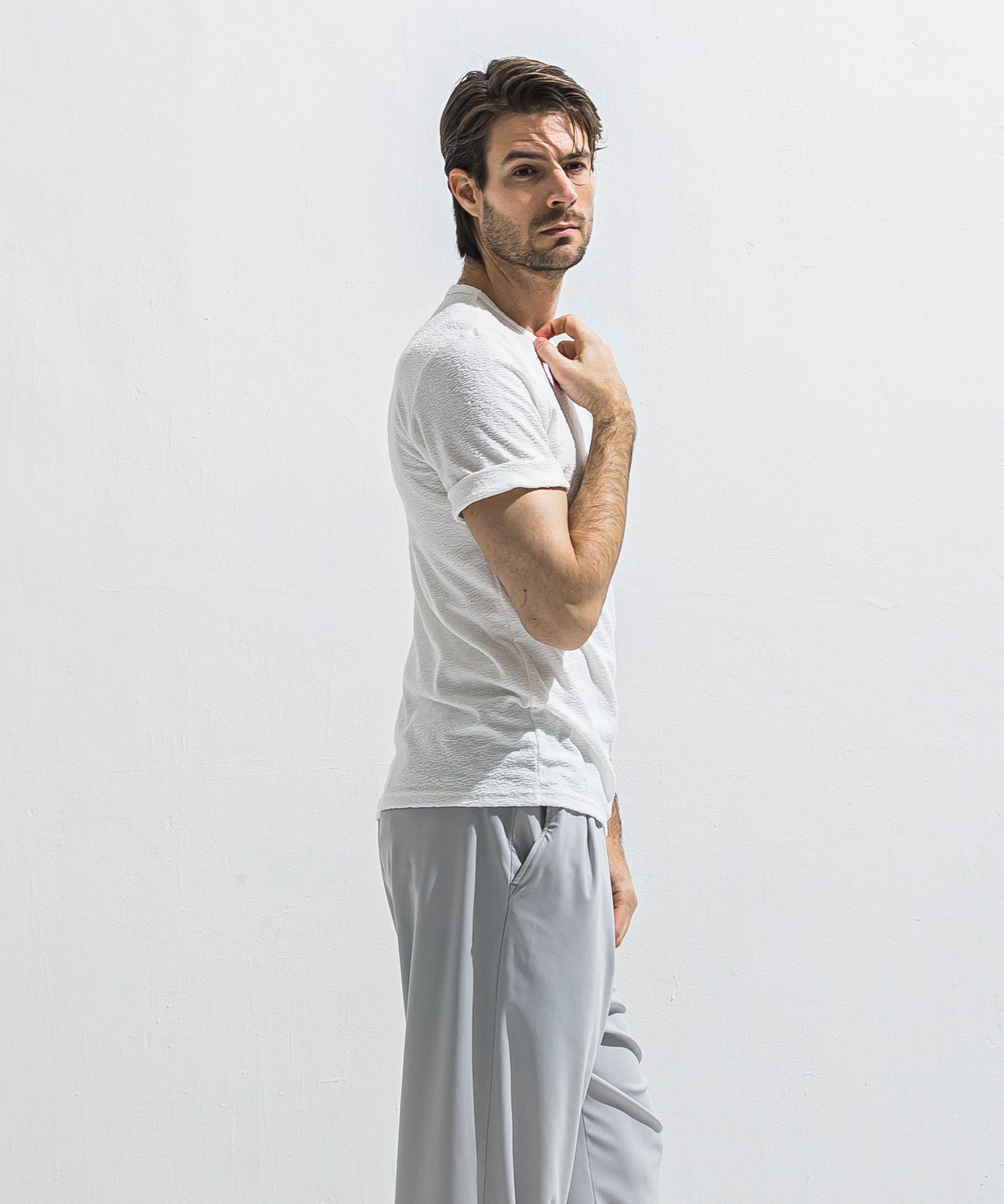 PILE ROLL UP TEE / RC40-T-001 / パイルロールアップTシャツ / ホワイト (4月中旬入荷予定)